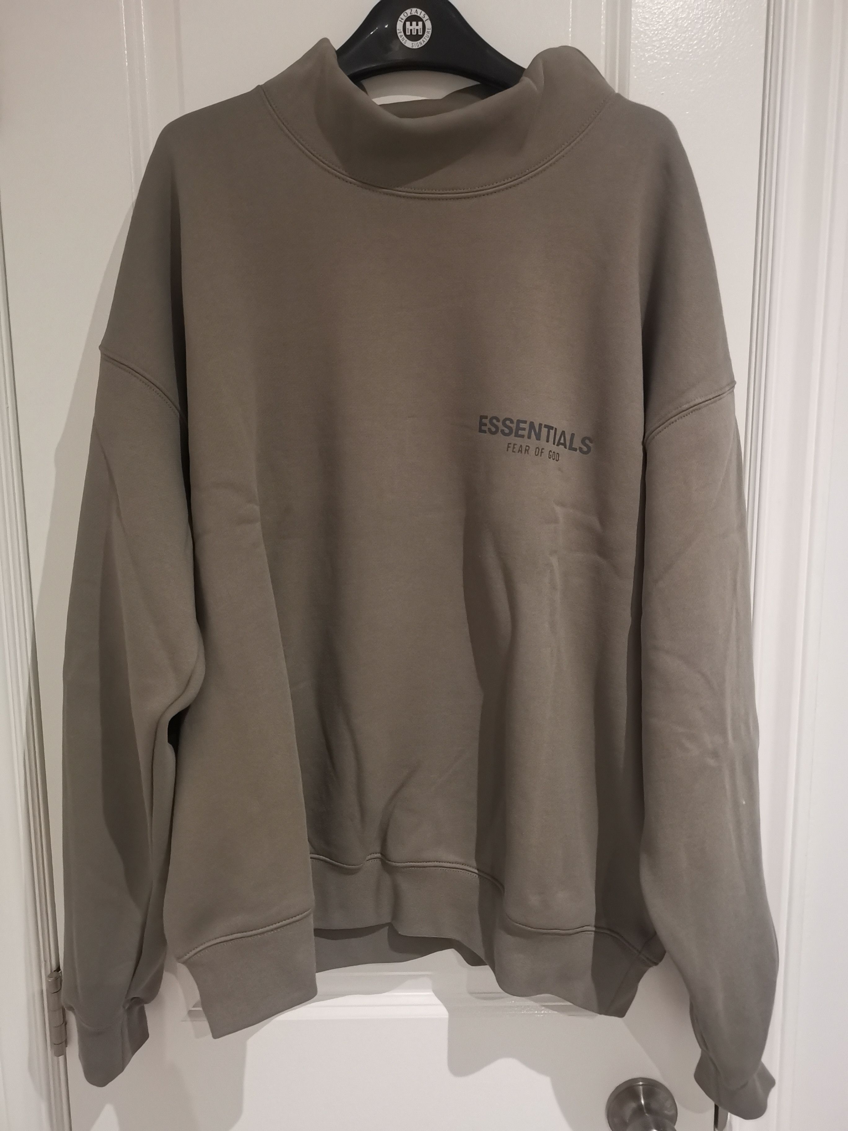Fear of God Essential Charcoal Mock Neck Sweatshirt Large