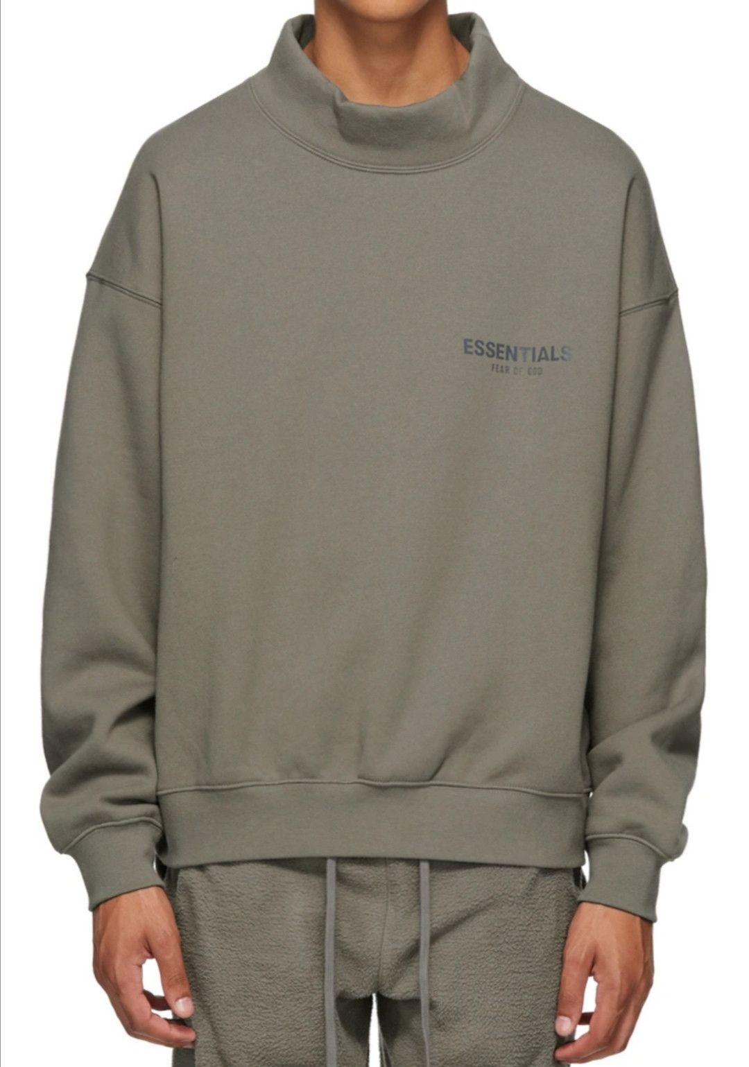 Fear of God Fear of God Essential Charcoal Mock Neck Sweatshirt Large Size US L / EU 52-54 / 3 - 5 Thumbnail