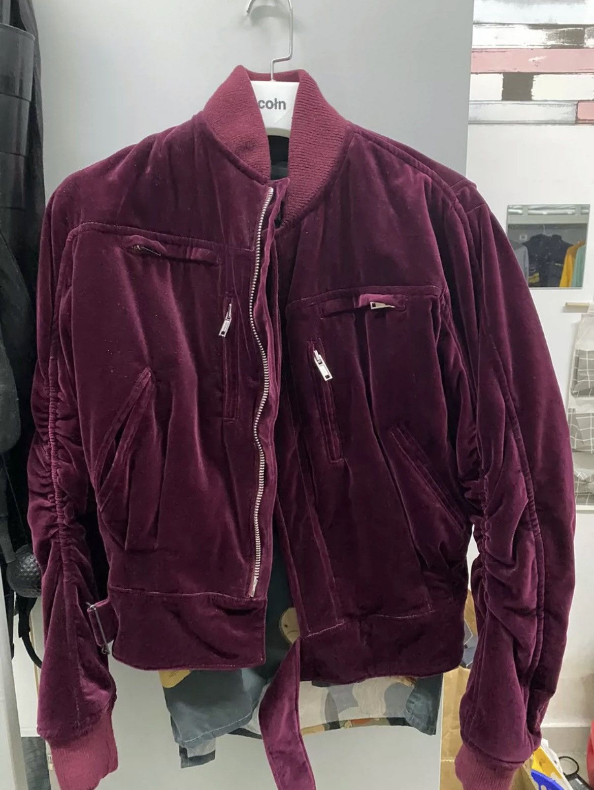 Haider Ackermann Haider Ackermann Red Velvet Bomber Jacket Size Xs Size US XS / EU 42 / 0 - 1 Thumbnail