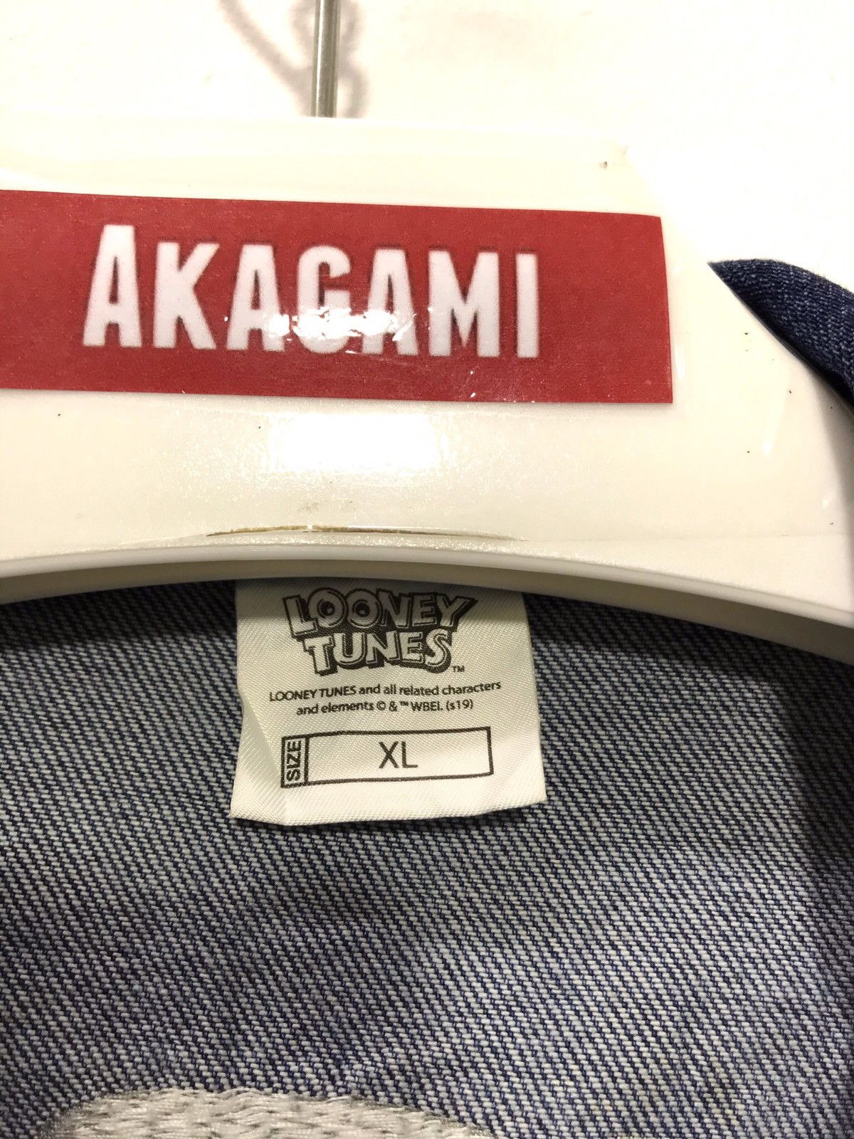 Disney Looney Toons Bugs Bunny Denim Jacket GU 12🟩 Size US XL / EU 56 / 4 - 7 Thumbnail