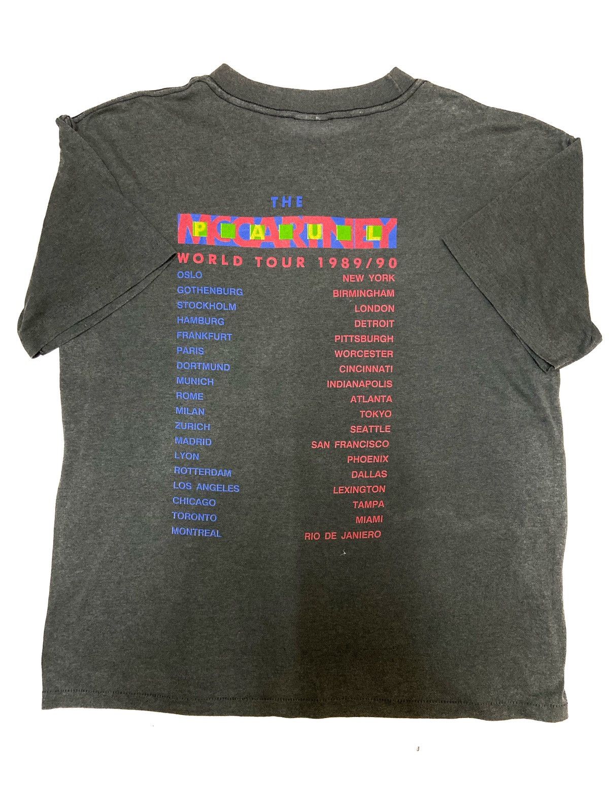 Band Tees × Vintage 90's PAUL McCARTNEY World Tour 89/90 Under Licence Brockum Size US L / EU 52-54 / 3 - 2 Thumbnail