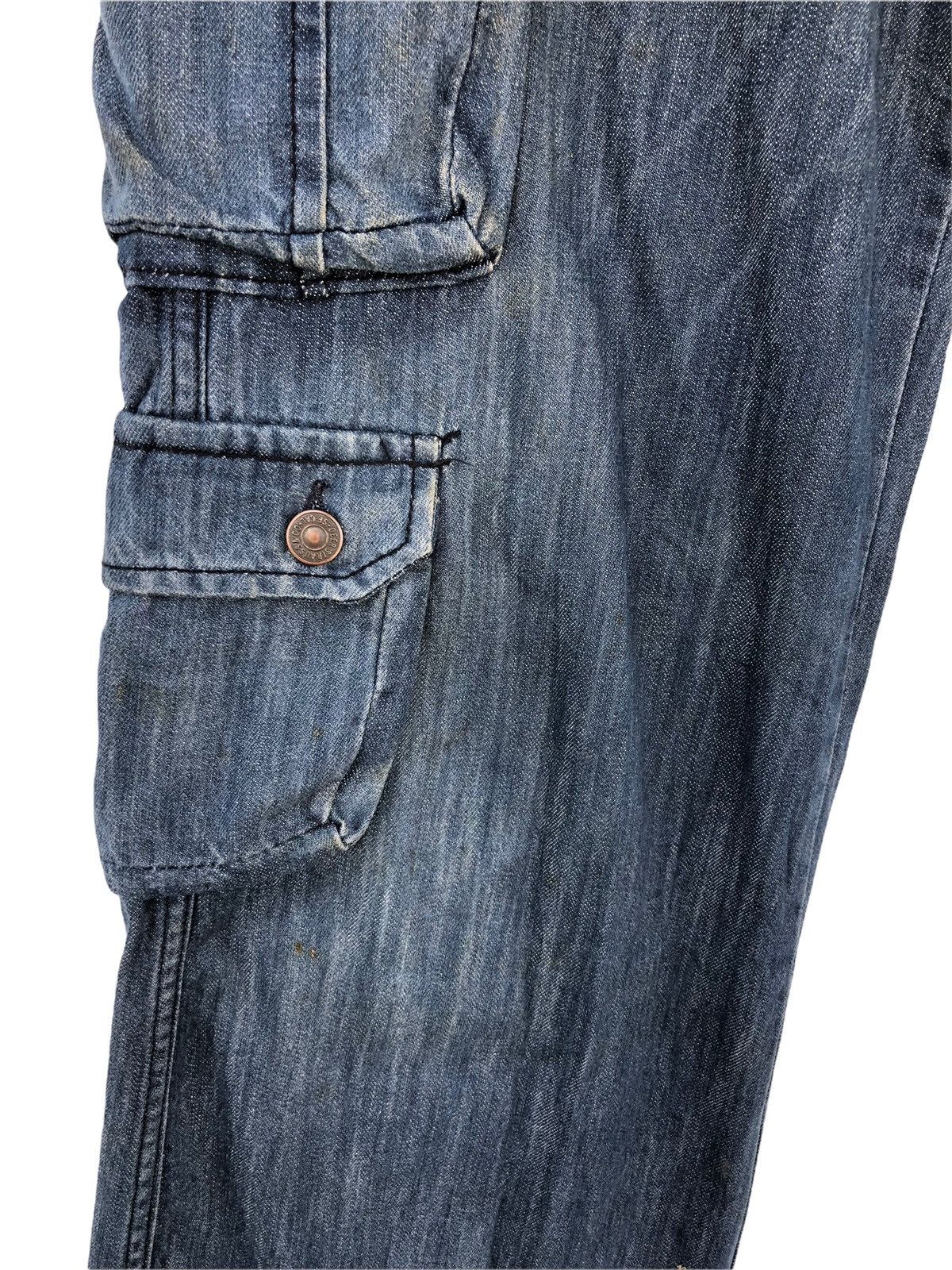 Japanese Brand 🔥🔥Japanese FR Multipocket Indigo Cargo Flare Jeans Size US 33 - 8 Thumbnail