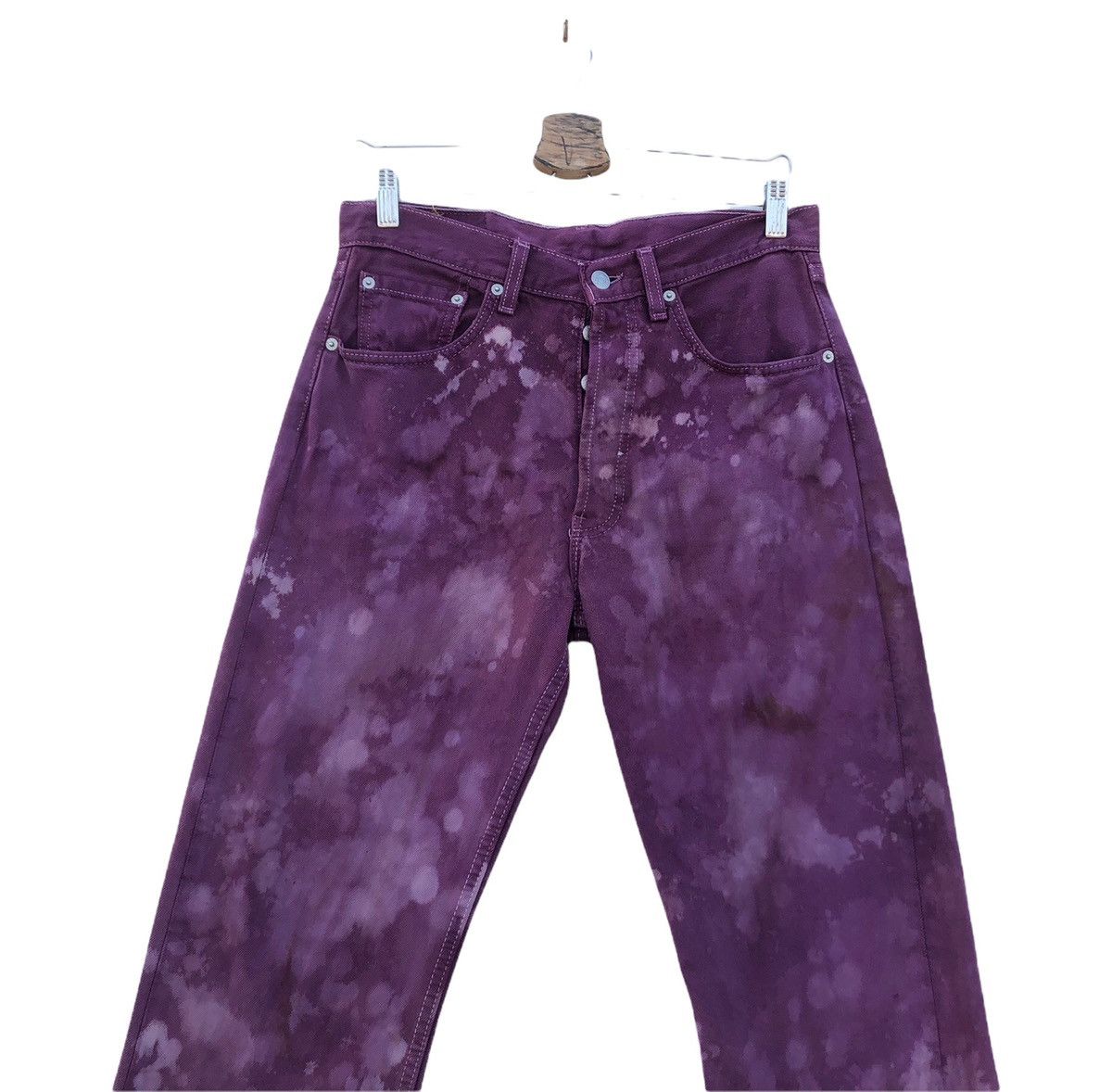 Levi's 🔥Vintage Levi’s 501 Purple Bleached Jeans🔥 Size US 30 / EU 46 - 5 Thumbnail