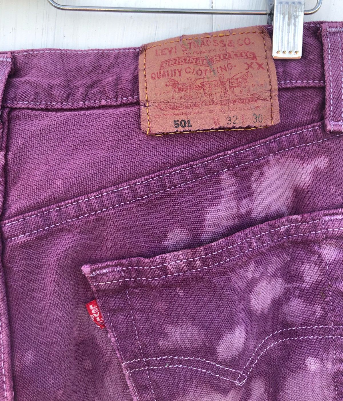 Levi's 🔥Vintage Levi’s 501 Purple Bleached Jeans🔥 Size US 30 / EU 46 - 8 Thumbnail