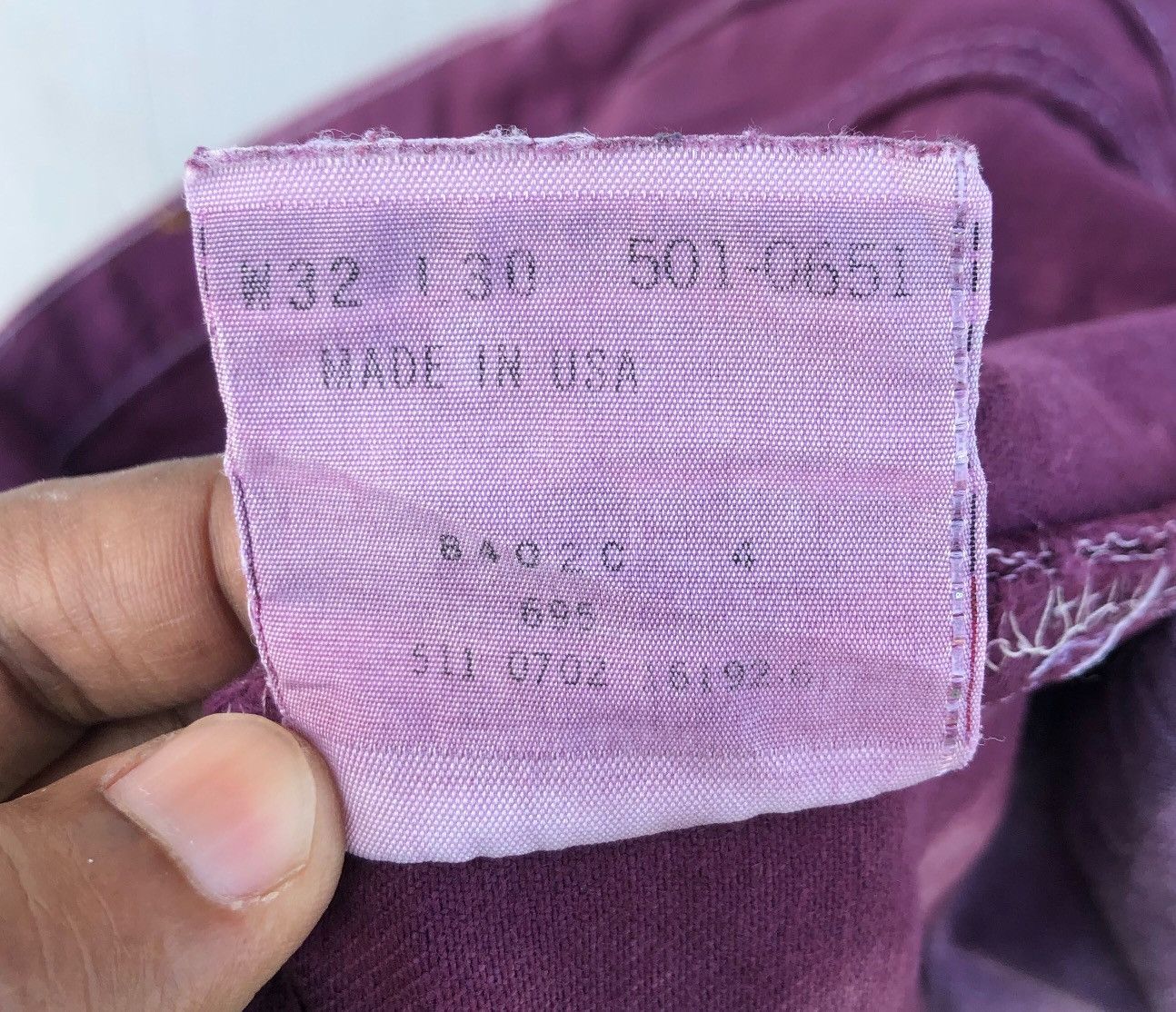 Levi's 🔥Vintage Levi’s 501 Purple Bleached Jeans🔥 Size US 30 / EU 46 - 10 Thumbnail