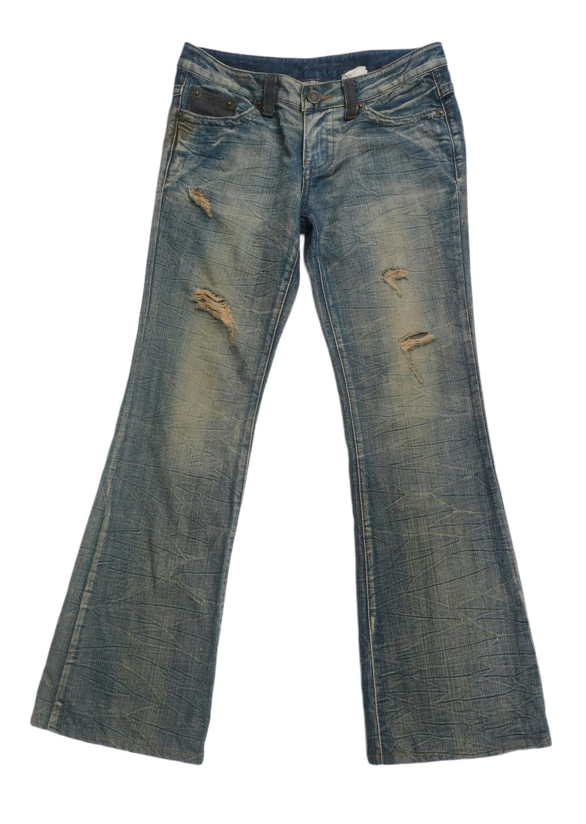 Japanese Brand 🔥Japanese Agate Distressed Flare Jeans🔥 Size US 30 / EU 46 - 1 Thumbnail