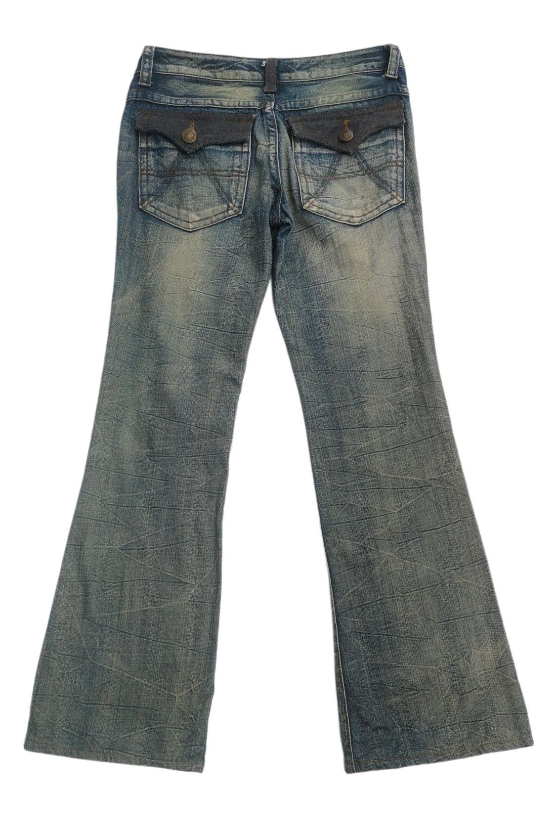 Japanese Brand 🔥Japanese Agate Distressed Flare Jeans🔥 Size US 30 / EU 46 - 2 Thumbnail