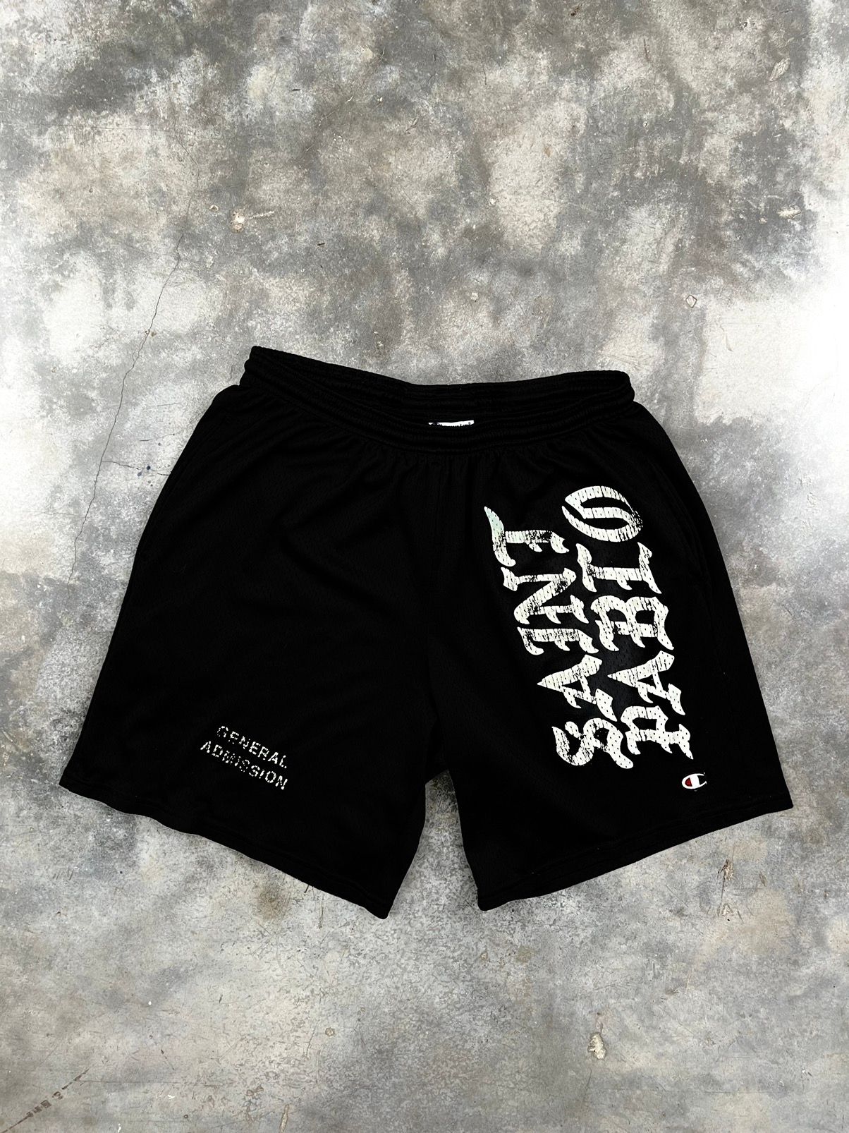 Pre-owned Kanye West Saint Pablo Wolves Basketball Shorts Black Small