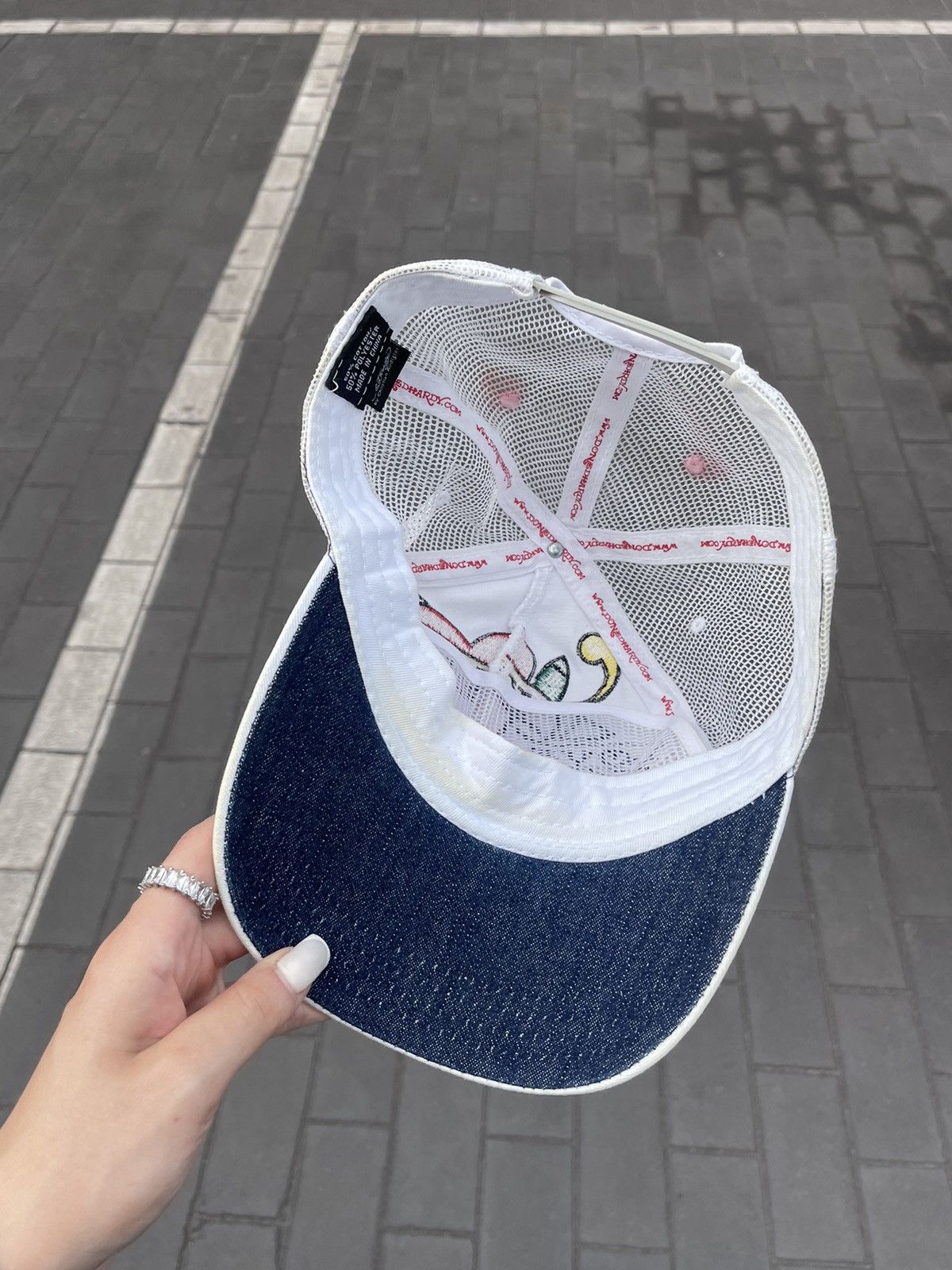Christian Audigier Vintage Ed Hardy Christian Audigier Skull White Trucker Cap Size ONE SIZE - 9 Thumbnail