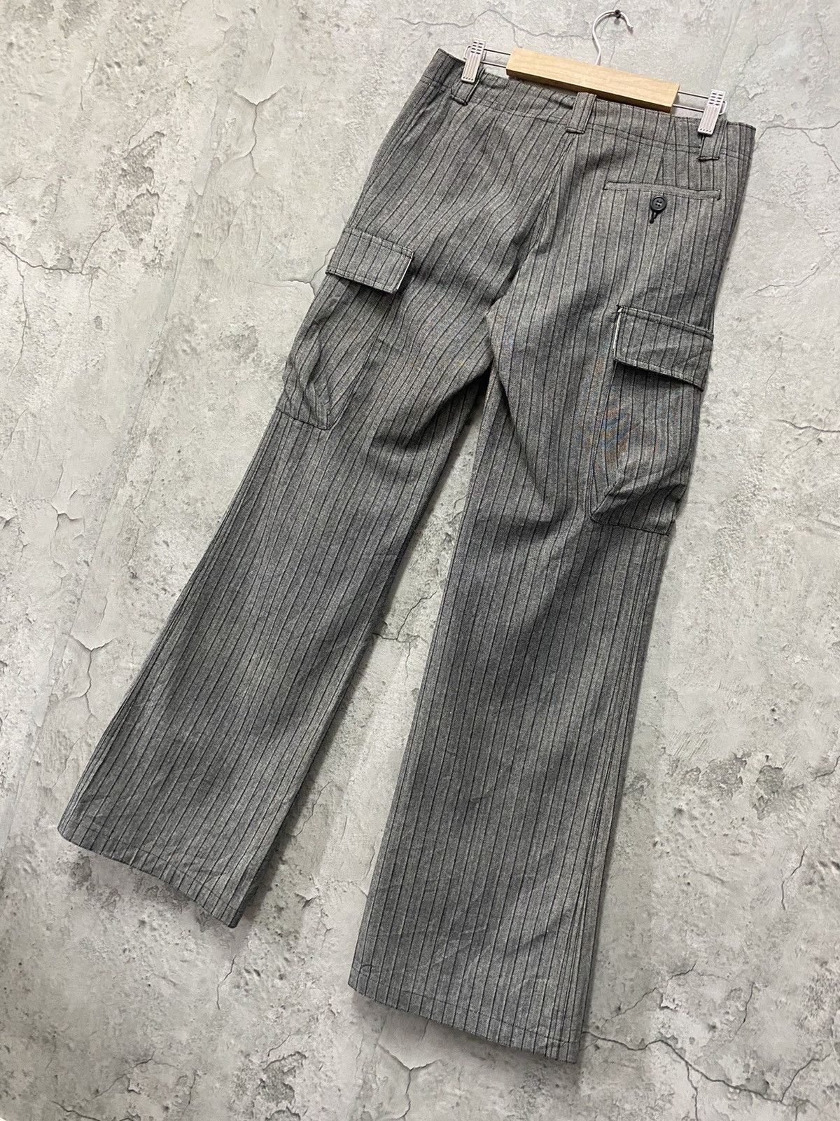 Japanese Brand Japanese Brand Cargo Wide Leg Flared Heavy Cotton Pants Size US 30 / EU 46 - 8 Thumbnail
