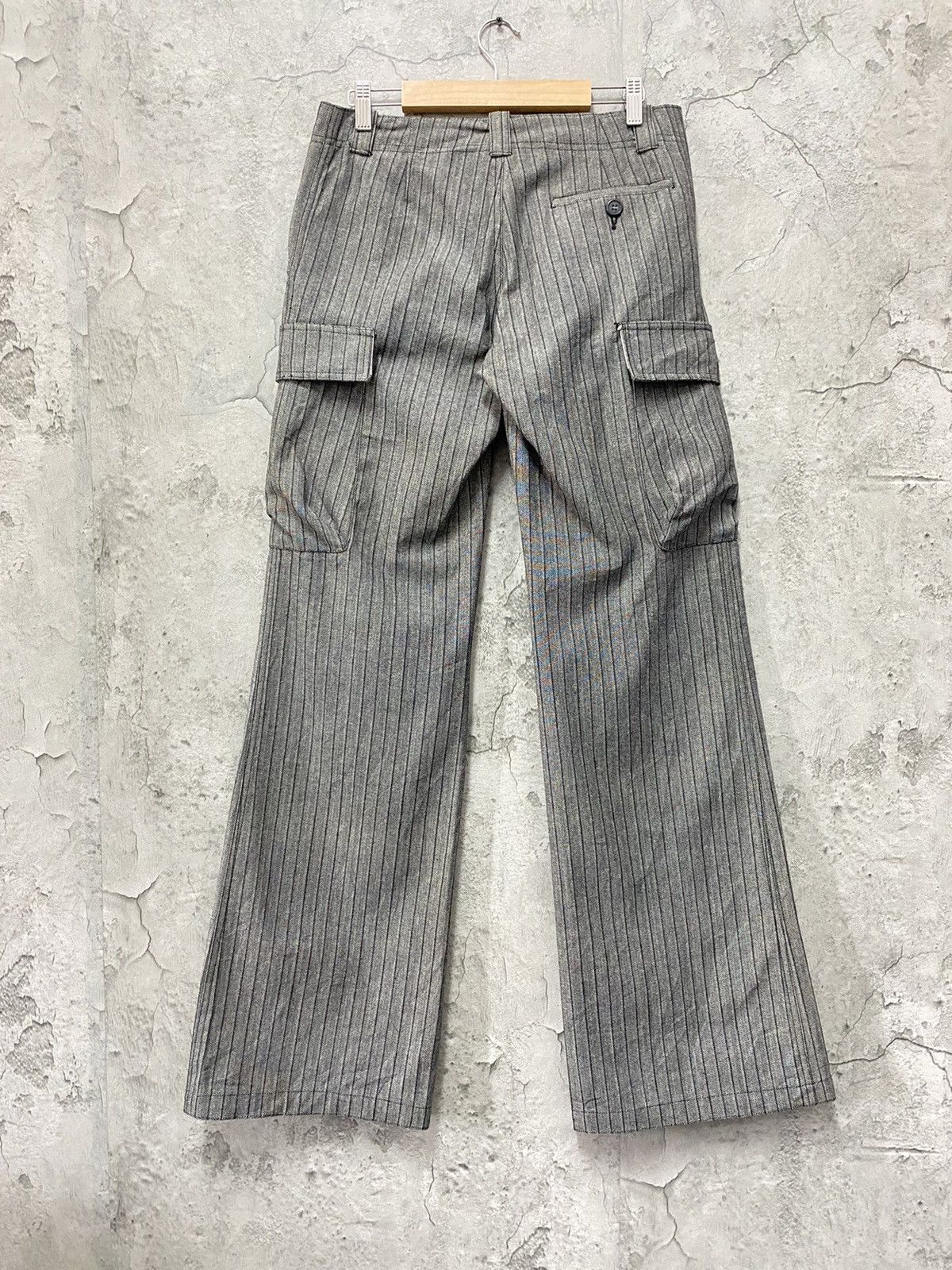Japanese Brand Japanese Brand Cargo Wide Leg Flared Heavy Cotton Pants Size US 30 / EU 46 - 2 Thumbnail