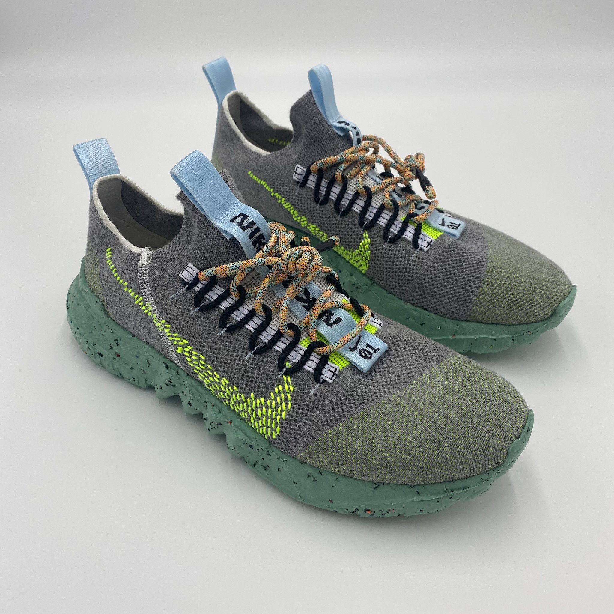 image of Size 11 • Nike Space Hippie 01 Wolf Grey Shoes in Wolf Grey/Volt, Men's
