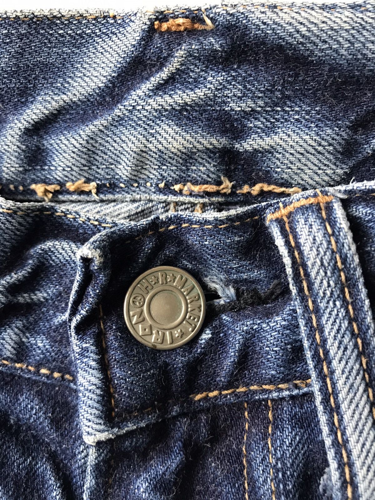 Blue Blue Japan Vintage BLUE BLUE Japan X HR Market Iron Denim Jeans Size US 29 - 15 Thumbnail