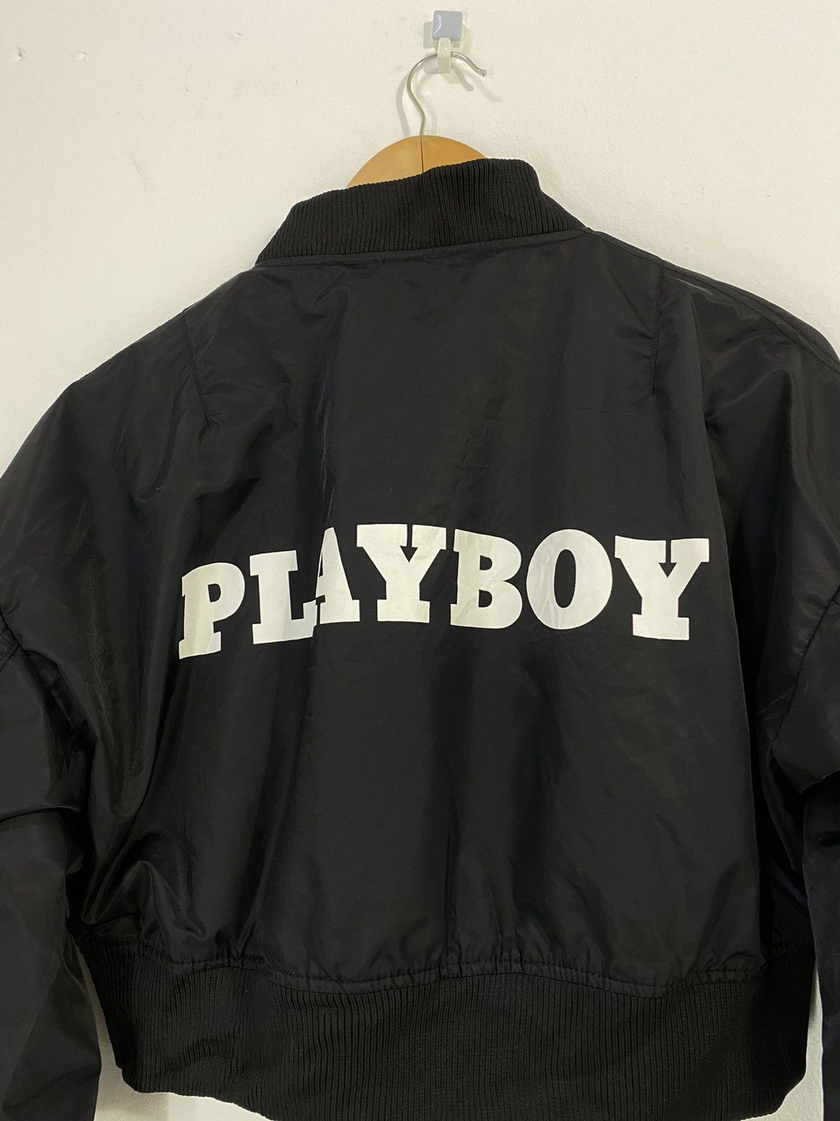 Playboy Vintage Playboy Crop Top Bomber Jacket Logo Design Size US M / EU 48-50 / 2 - 3 Thumbnail