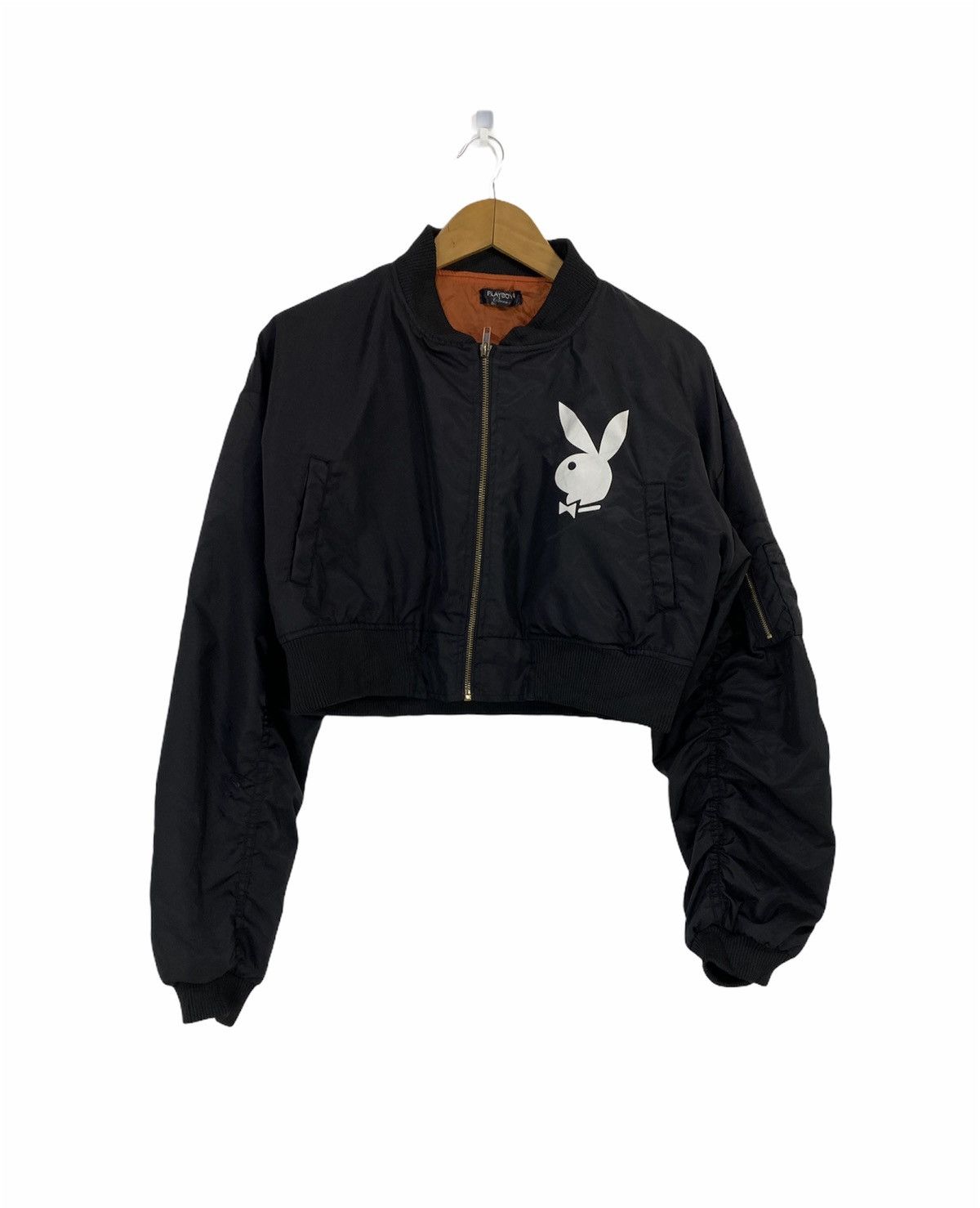 Playboy Vintage Playboy Crop Top Bomber Jacket Logo Design Size US M / EU 48-50 / 2 - 2 Thumbnail