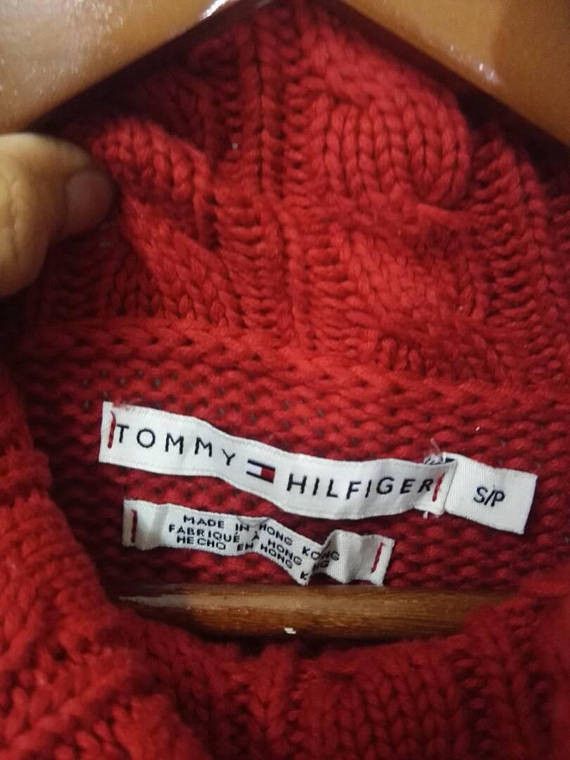 Tommy Hilfiger VTG TOMMY HILFIGER Knitwear Sweater Turtle Neck Logo Design Size US S / EU 44-46 / 1 - 5 Thumbnail