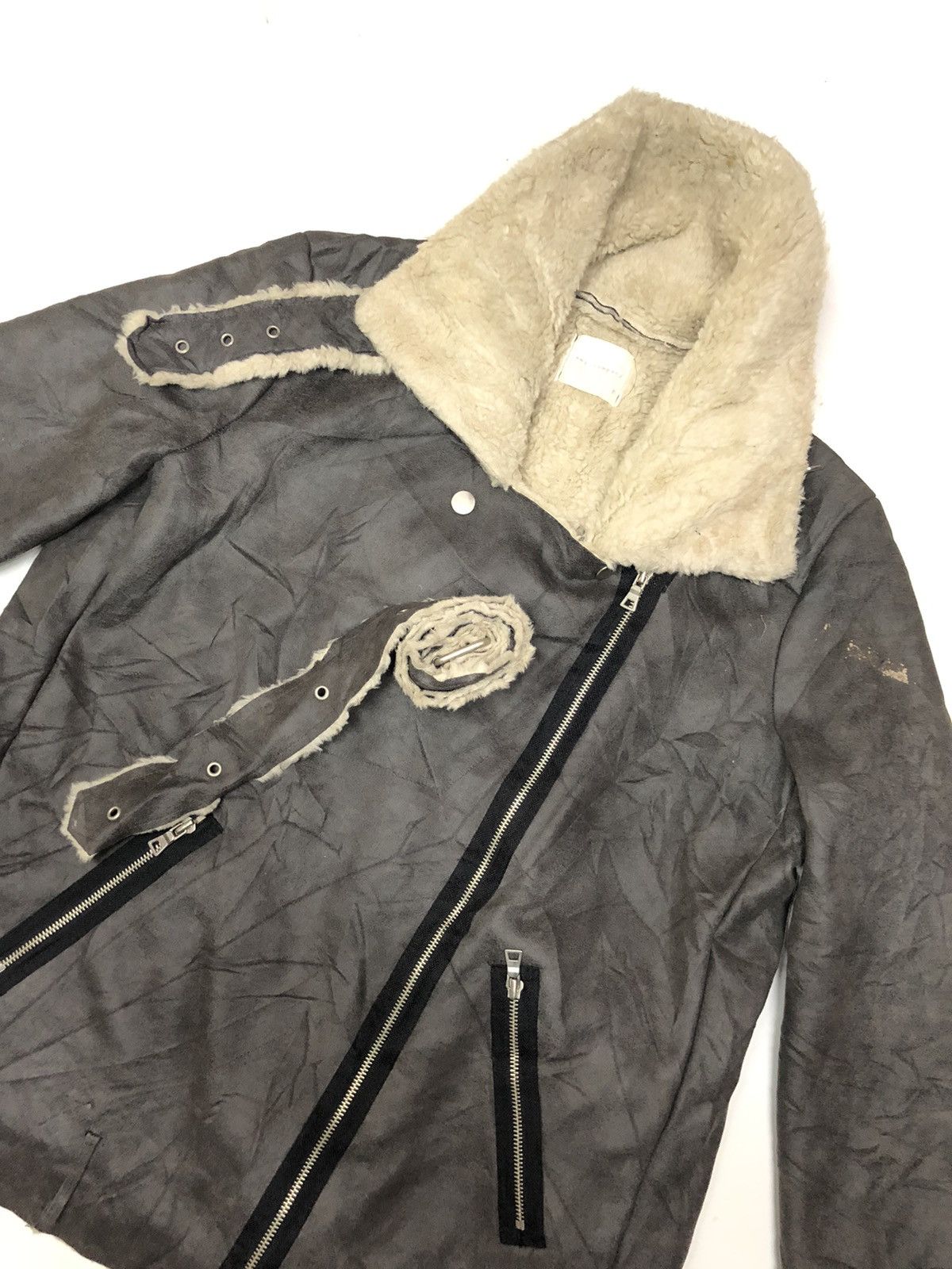 Japanese Brand × Vintage VINTAGE AMY COMPANY BELTED SHEARLING SUEDE JACKET Size US L / EU 52-54 / 3 - 2 Thumbnail
