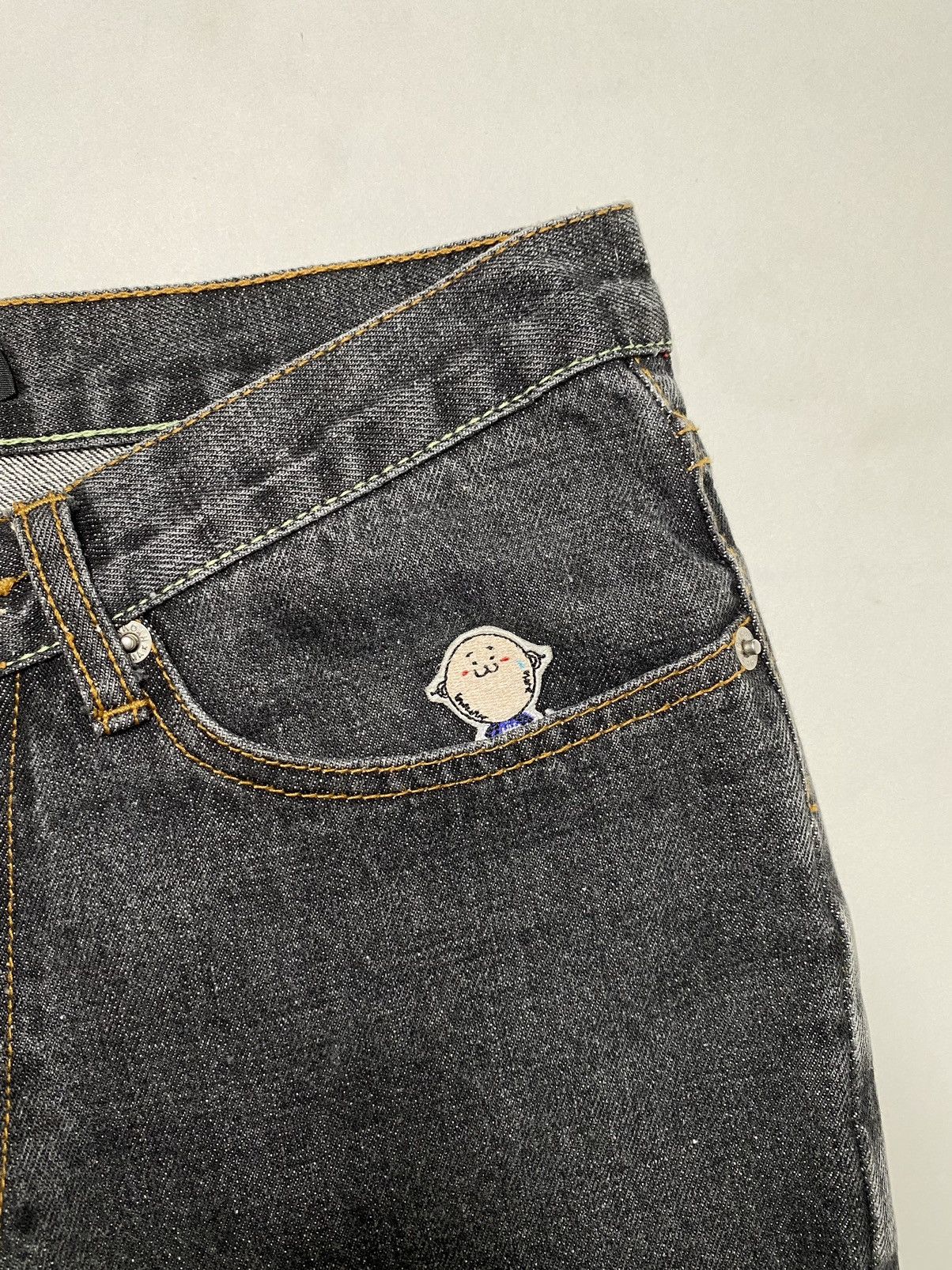 20471120 × Japanese Brand 20471120 - Hyoma Logo Denim Pants Size US 26 / EU 42 - 5 Thumbnail