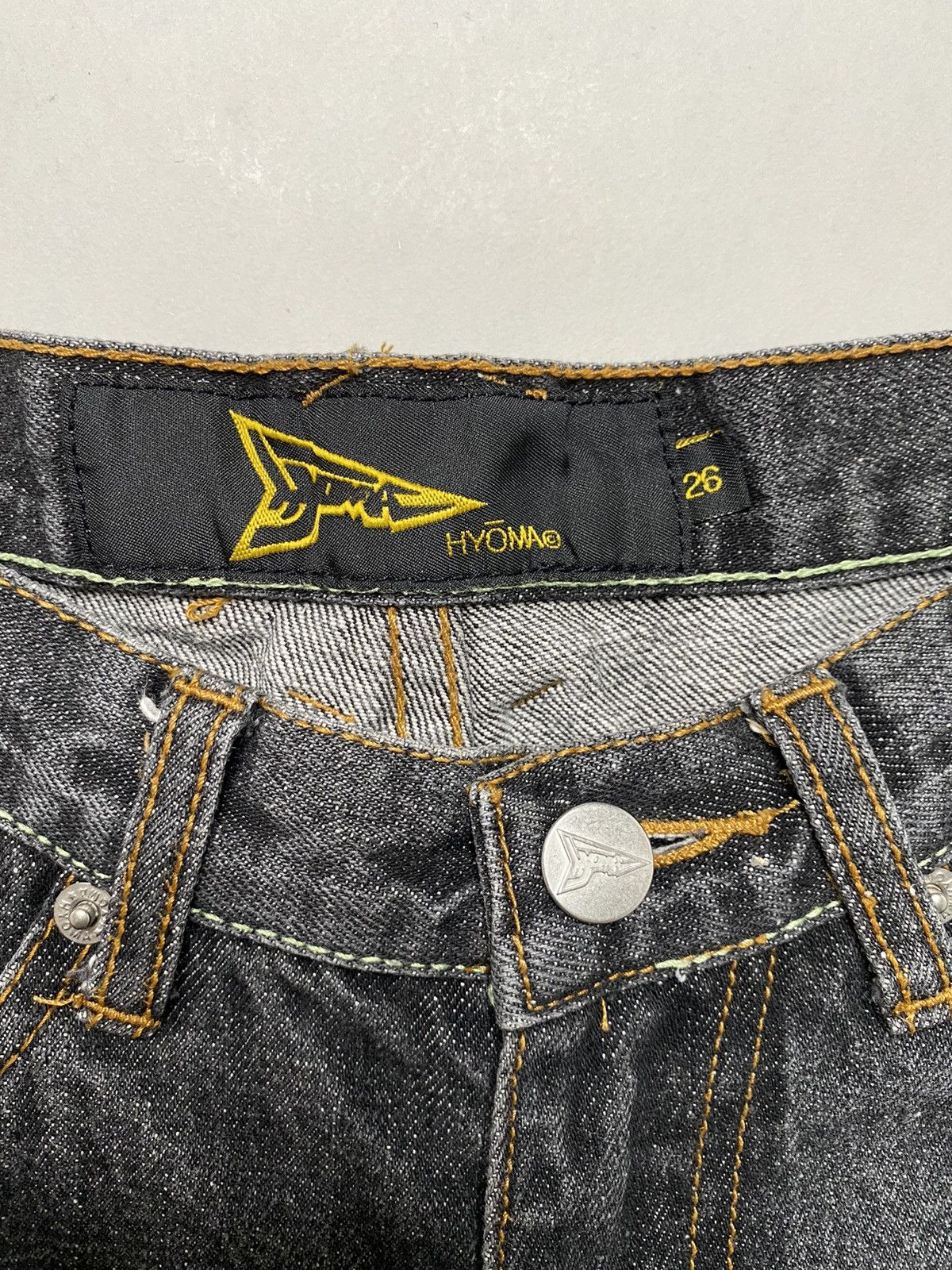 20471120 × Japanese Brand 20471120 - Hyoma Logo Denim Pants Size US 26 / EU 42 - 4 Thumbnail