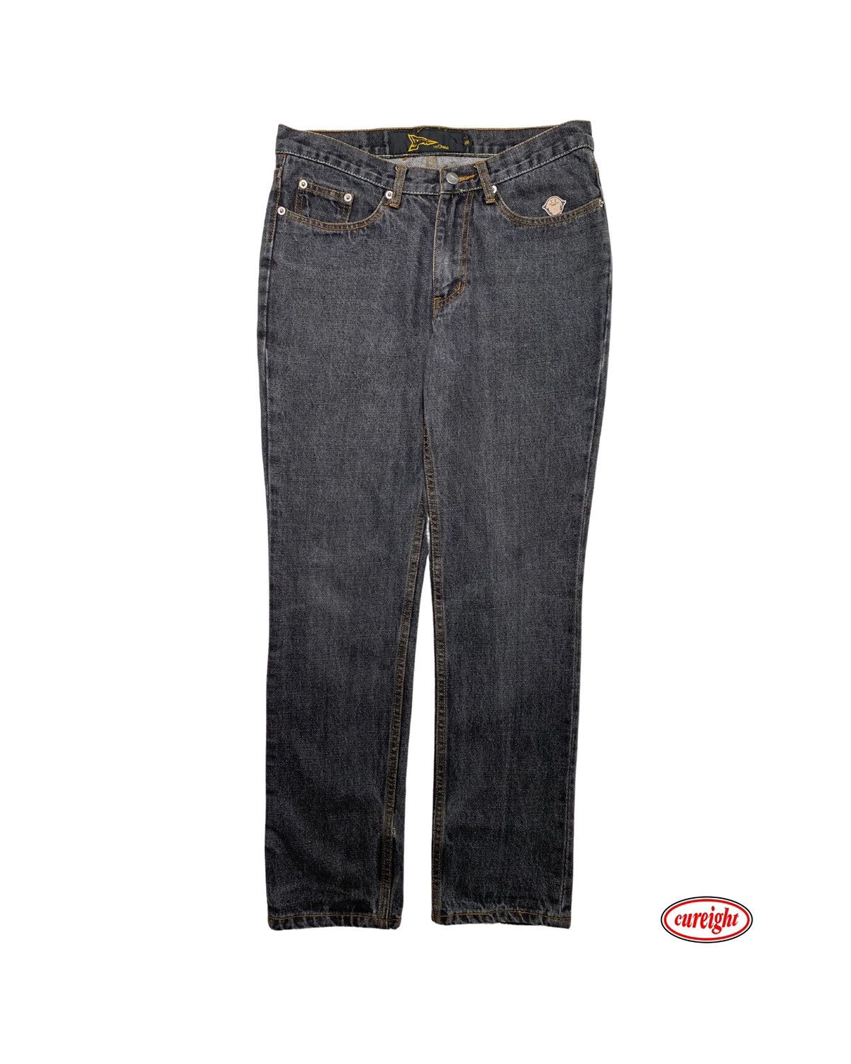 image of 20471120 - Hyoma Logo Denim Pants in Denim/Grey, Men's (Size 26)