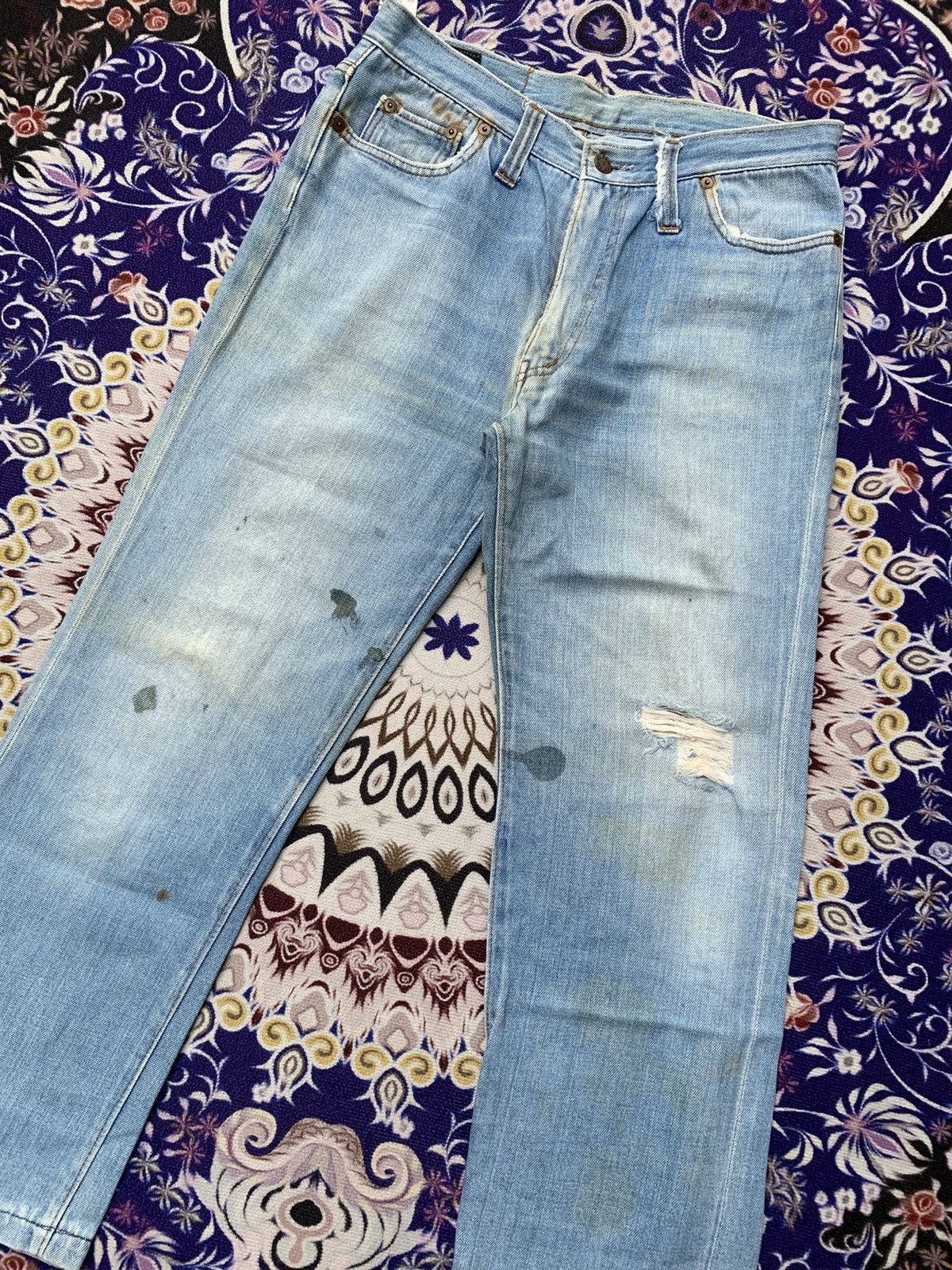 Vintage Vintage 70’s McQueen Distressed Denim Size US 31 - 2 Thumbnail