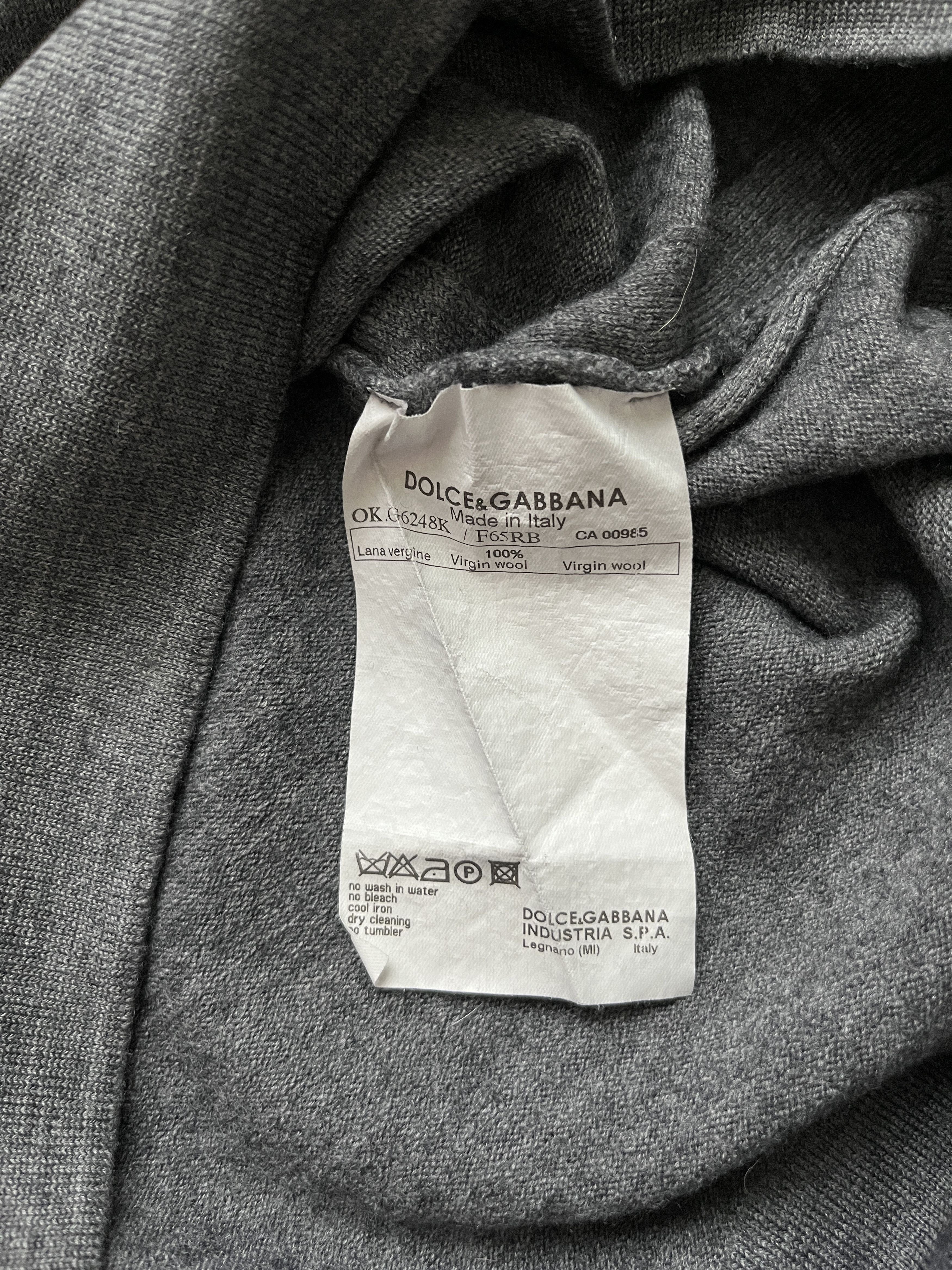 Dolce & Gabbana ⚡️QUICK SALE⚡️Dolce & Gabbana Gray V-Neck Wool Sweater Size US XS / EU 42 / 0 - 4 Thumbnail