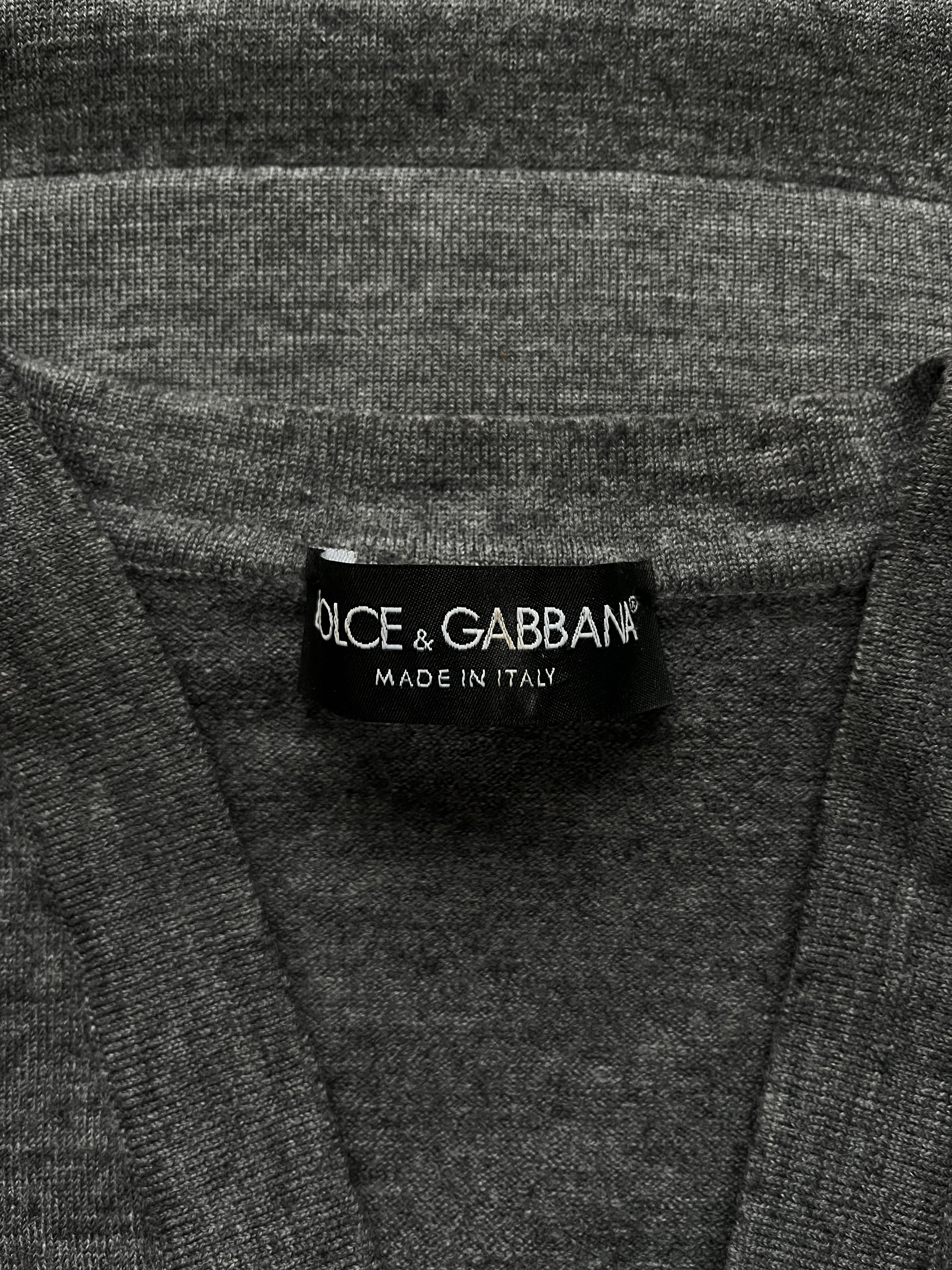 Dolce & Gabbana ⚡️QUICK SALE⚡️Dolce & Gabbana Gray V-Neck Wool Sweater Size US XS / EU 42 / 0 - 3 Thumbnail
