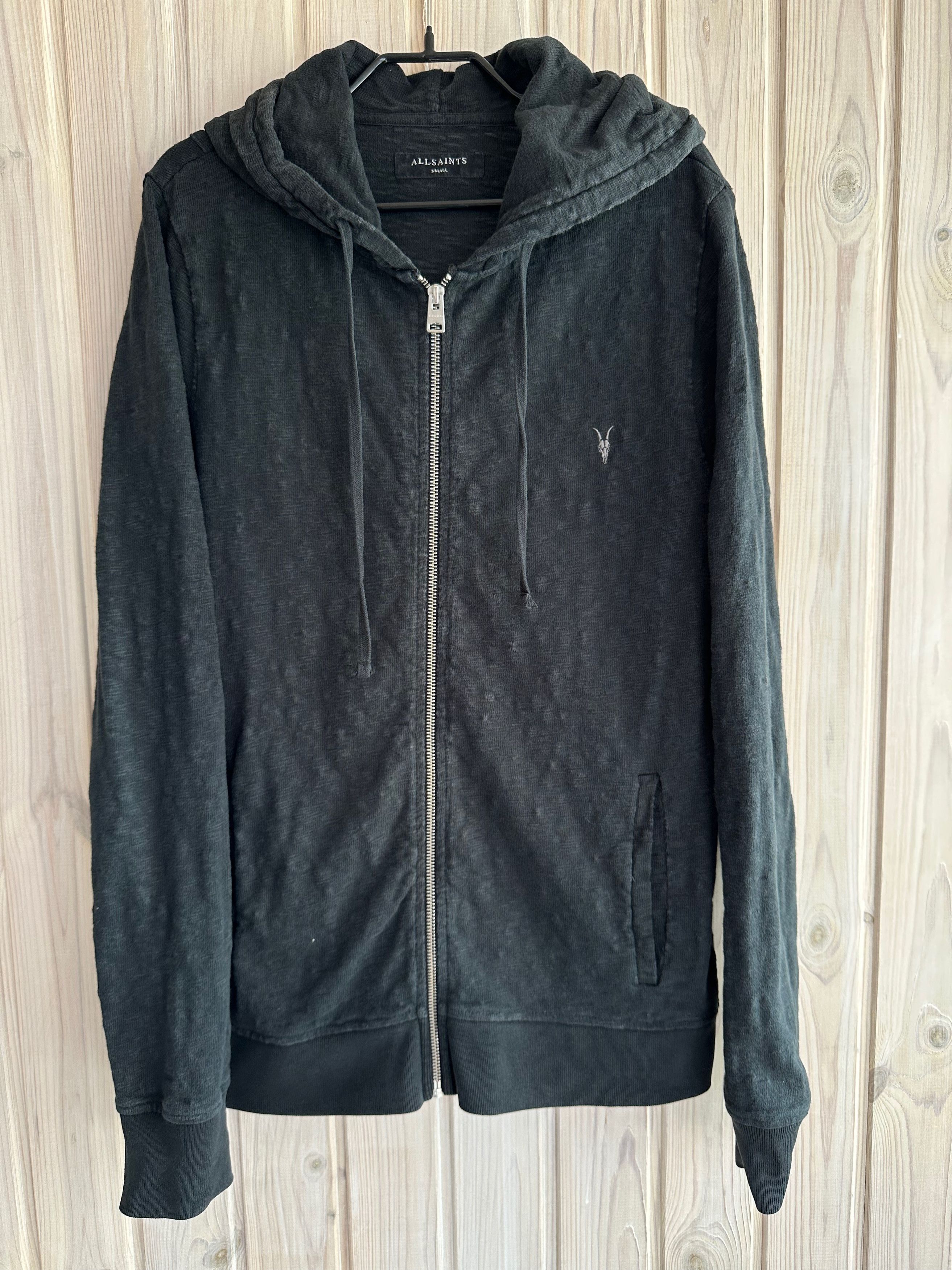 Allsaints ALLSAINTS Lino Hoody full zip faded black hoodie Size US S / EU 44-46 / 1 - 2 Thumbnail