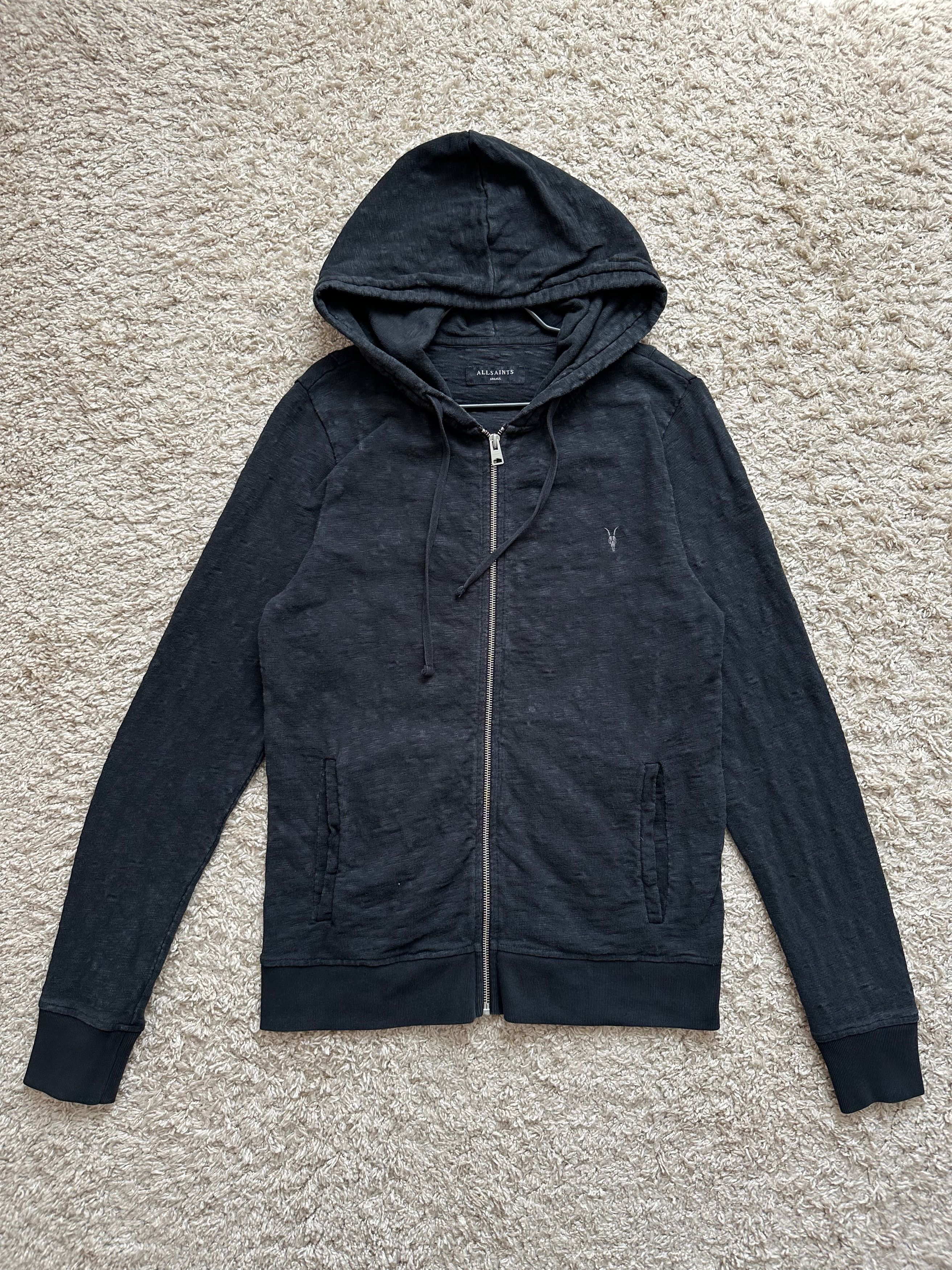 Allsaints ALLSAINTS Lino Hoody full zip faded black hoodie Size US S / EU 44-46 / 1 - 1 Thumbnail