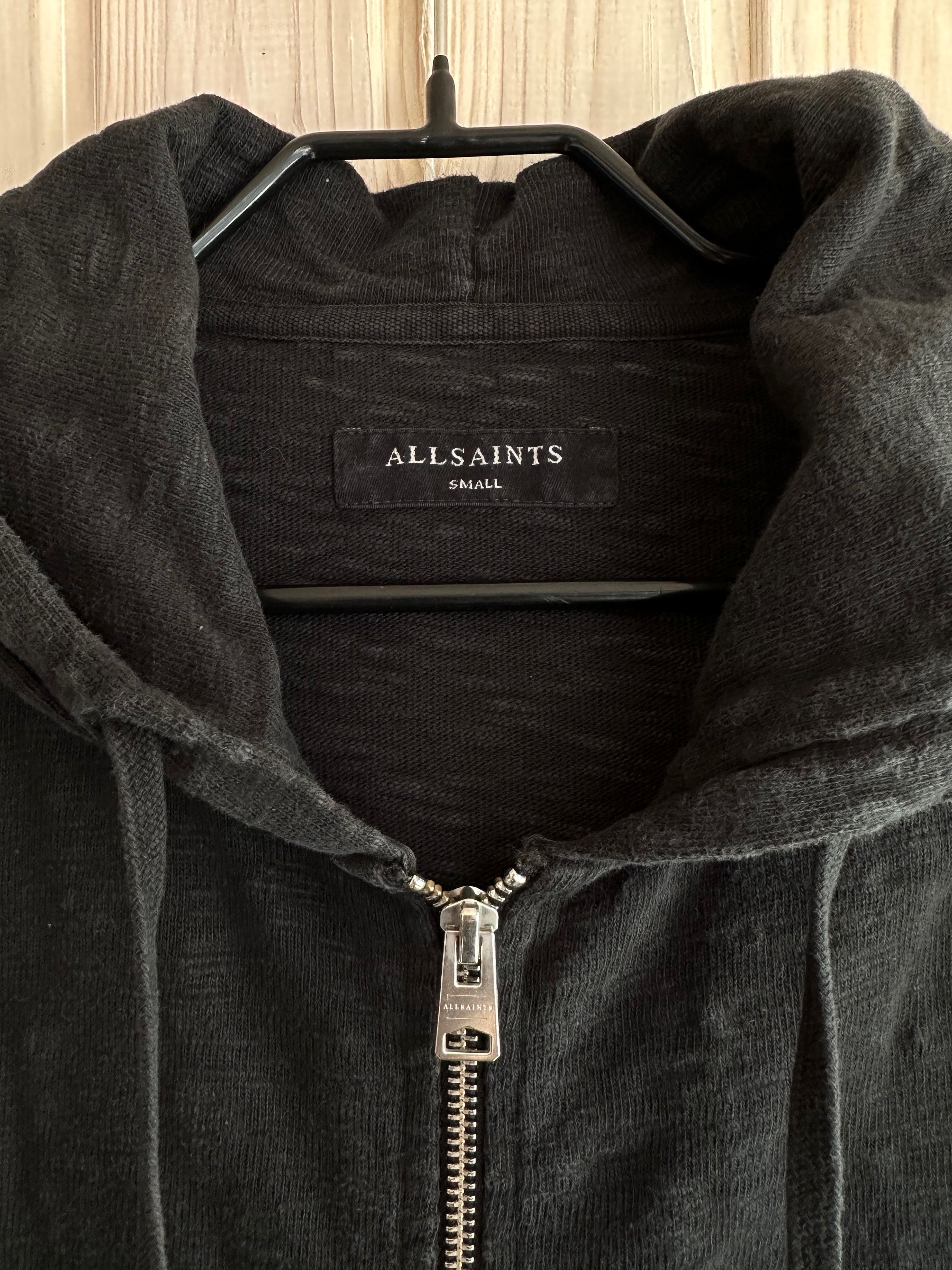 Allsaints ALLSAINTS Lino Hoody full zip faded black hoodie Size US S / EU 44-46 / 1 - 4 Thumbnail