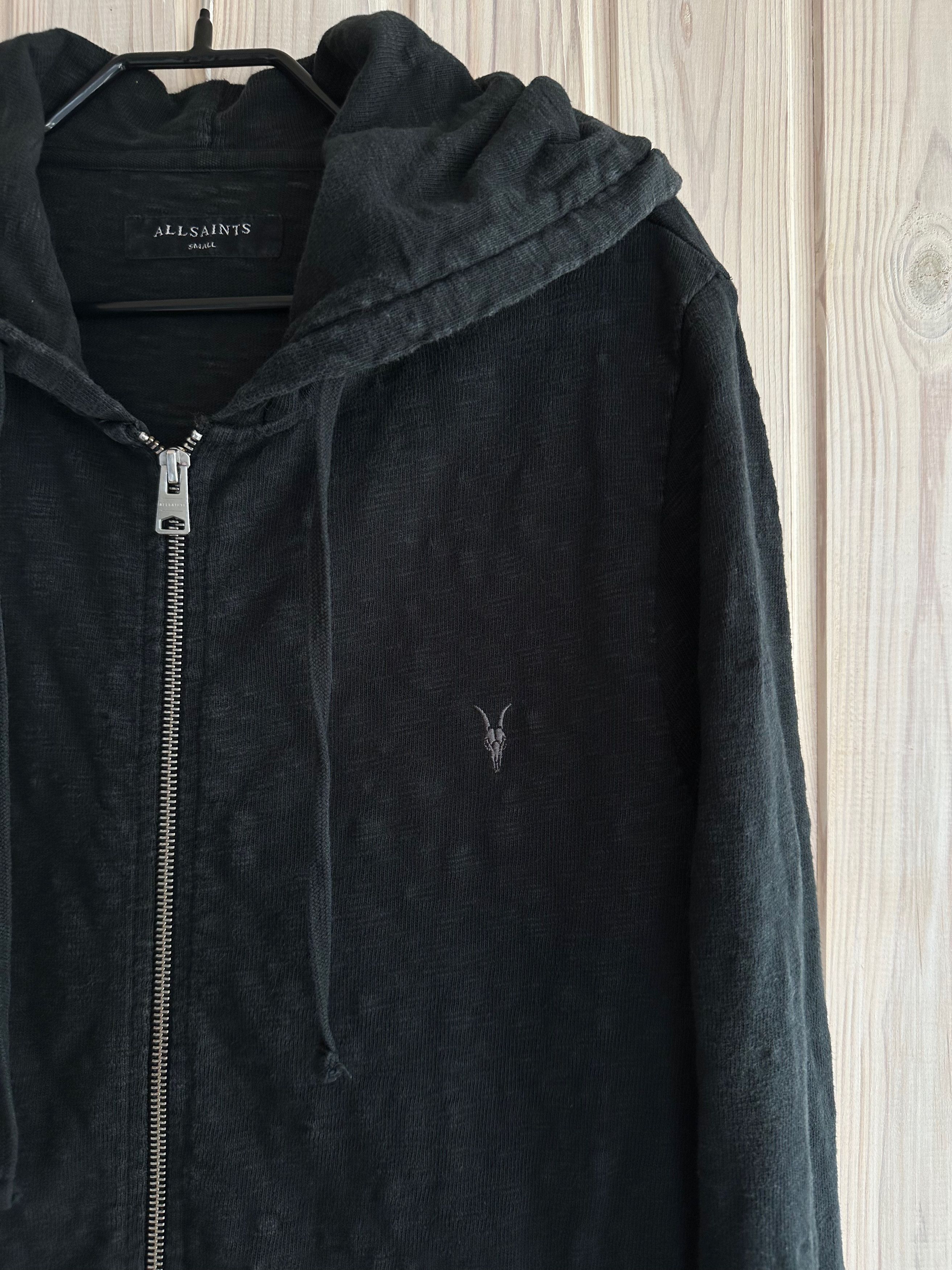 Allsaints ALLSAINTS Lino Hoody full zip faded black hoodie Size US S / EU 44-46 / 1 - 3 Thumbnail