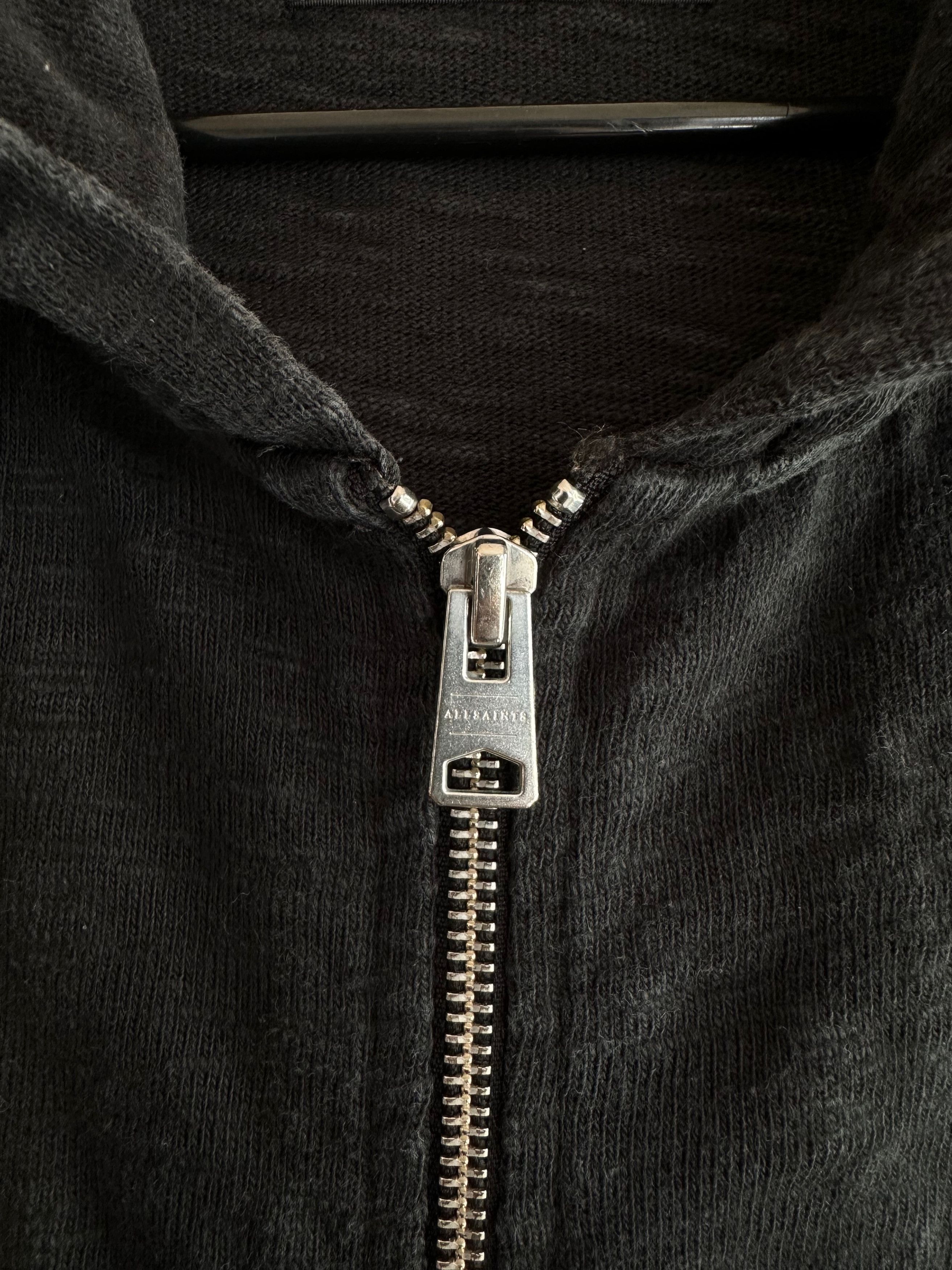 Allsaints ALLSAINTS Lino Hoody full zip faded black hoodie Size US S / EU 44-46 / 1 - 5 Thumbnail