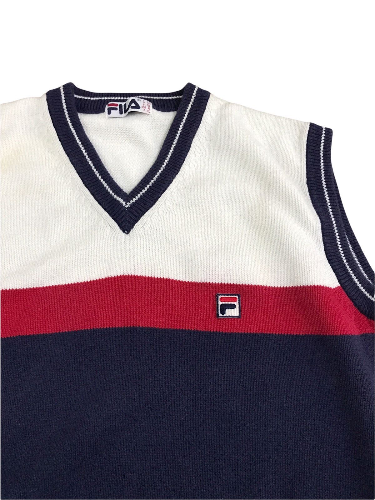 Fila × Vintage Vintage Fila Hand Knit Sleeveless Vest Jacket Size US M / EU 48-50 / 2 - 3 Thumbnail