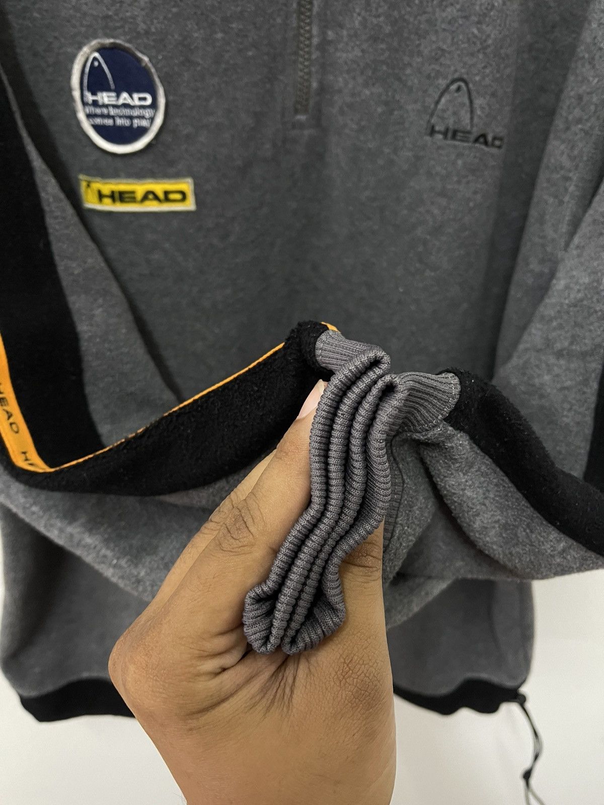 Japanese Brand × Vintage Vintage Head Small Logo Quarter Zipper Sweatshirt Size US L / EU 52-54 / 3 - 4 Thumbnail