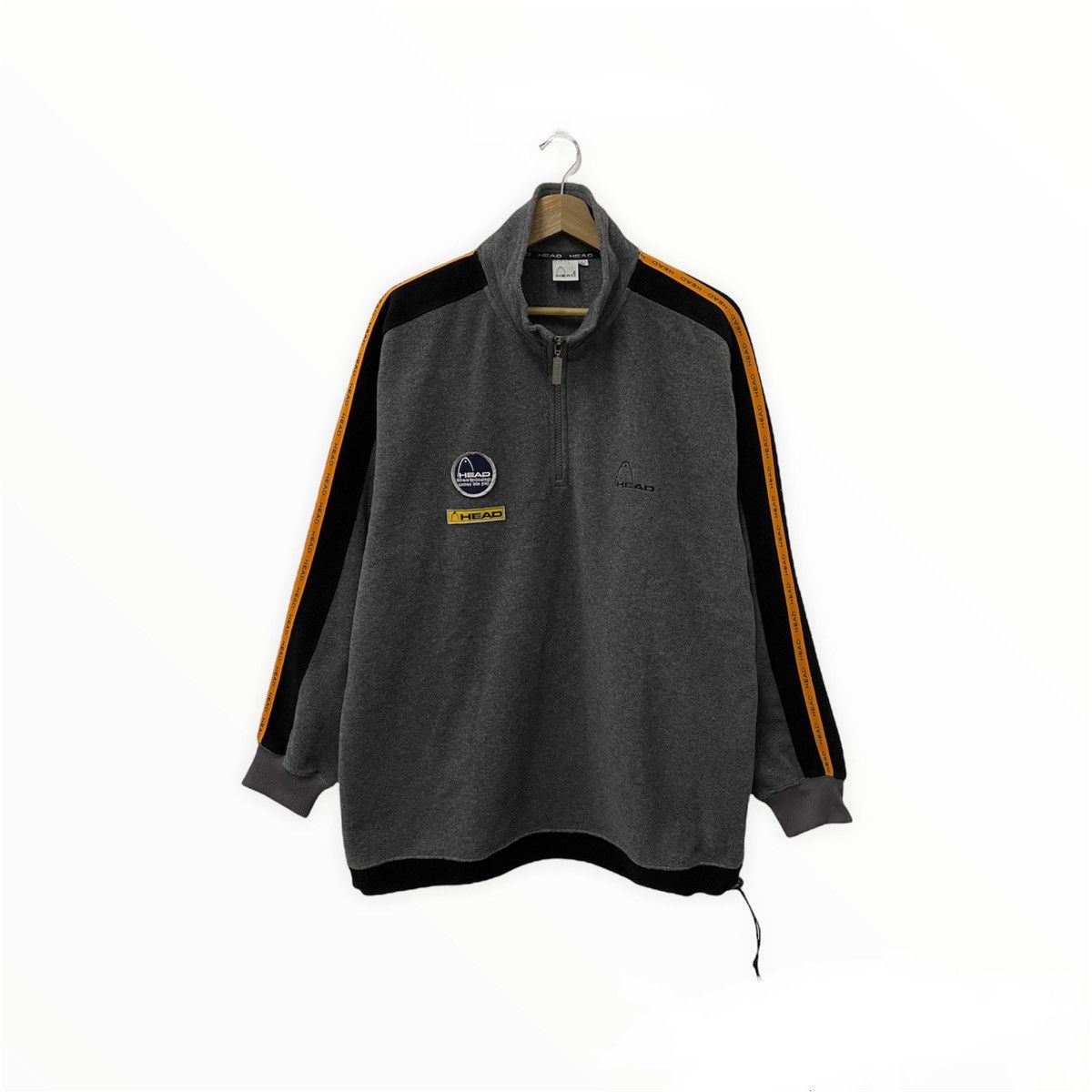 Japanese Brand × Vintage Vintage Head Small Logo Quarter Zipper Sweatshirt Size US L / EU 52-54 / 3 - 1 Thumbnail