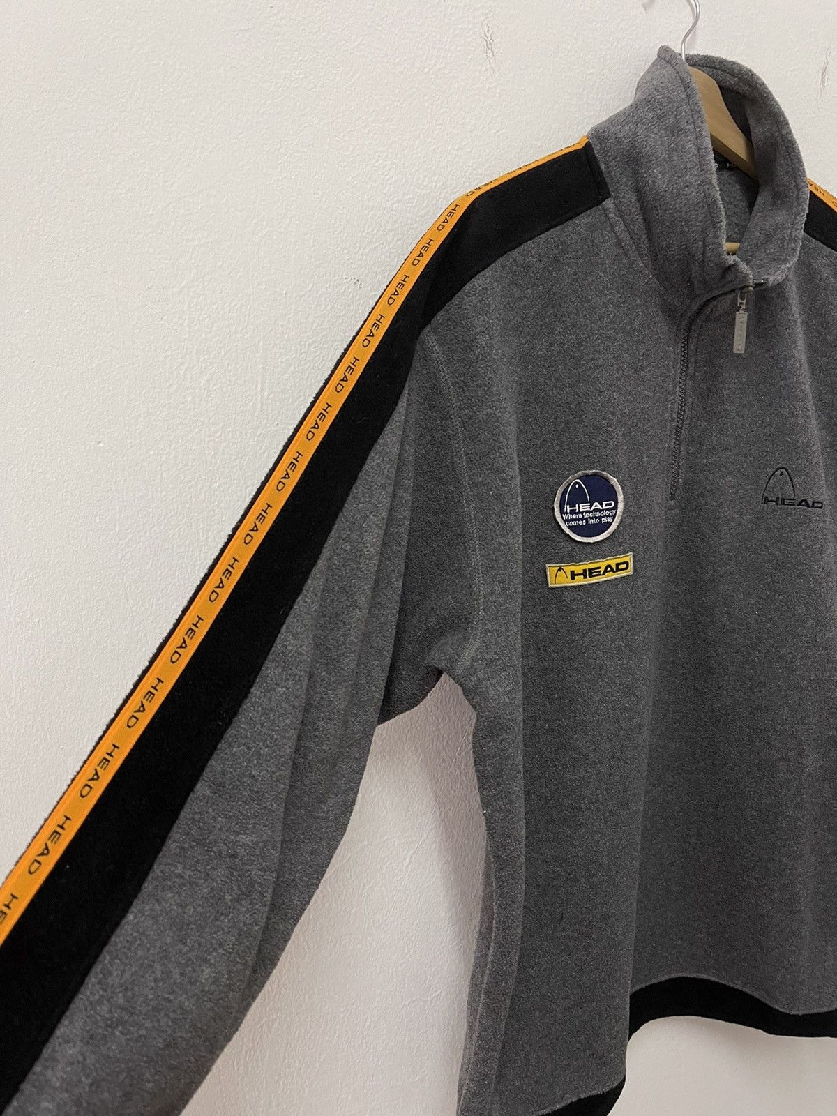 Japanese Brand × Vintage Vintage Head Small Logo Quarter Zipper Sweatshirt Size US L / EU 52-54 / 3 - 3 Thumbnail