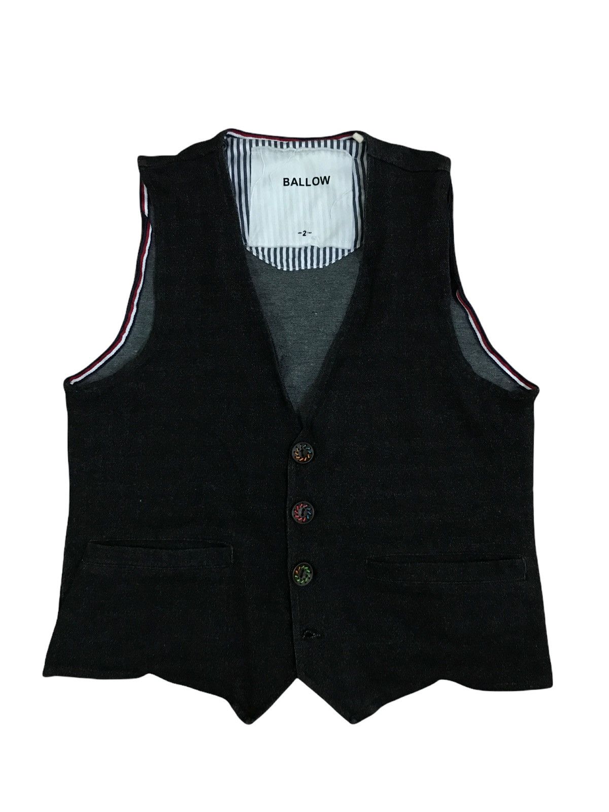 Japanese Brand × Vintage Japanese Brand Ballow Soft Denim Vest Jacket Size US XS / EU 42 / 0 - 1 Thumbnail