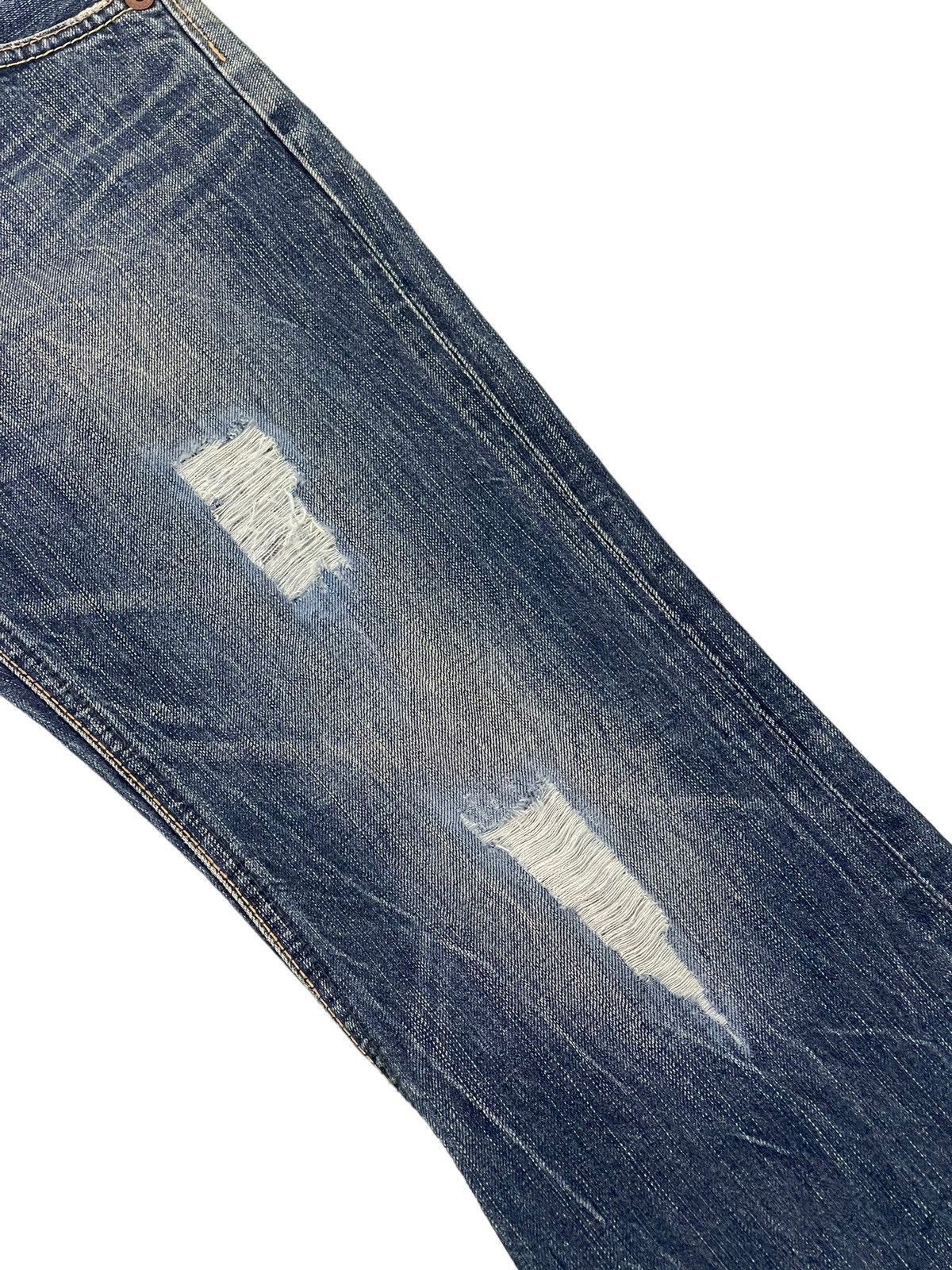 Edwin Flare Jeans Edwin Distress Denim Low Rise Boot Cut 3🟦5 Size US 30 / EU 46 - 7 Thumbnail