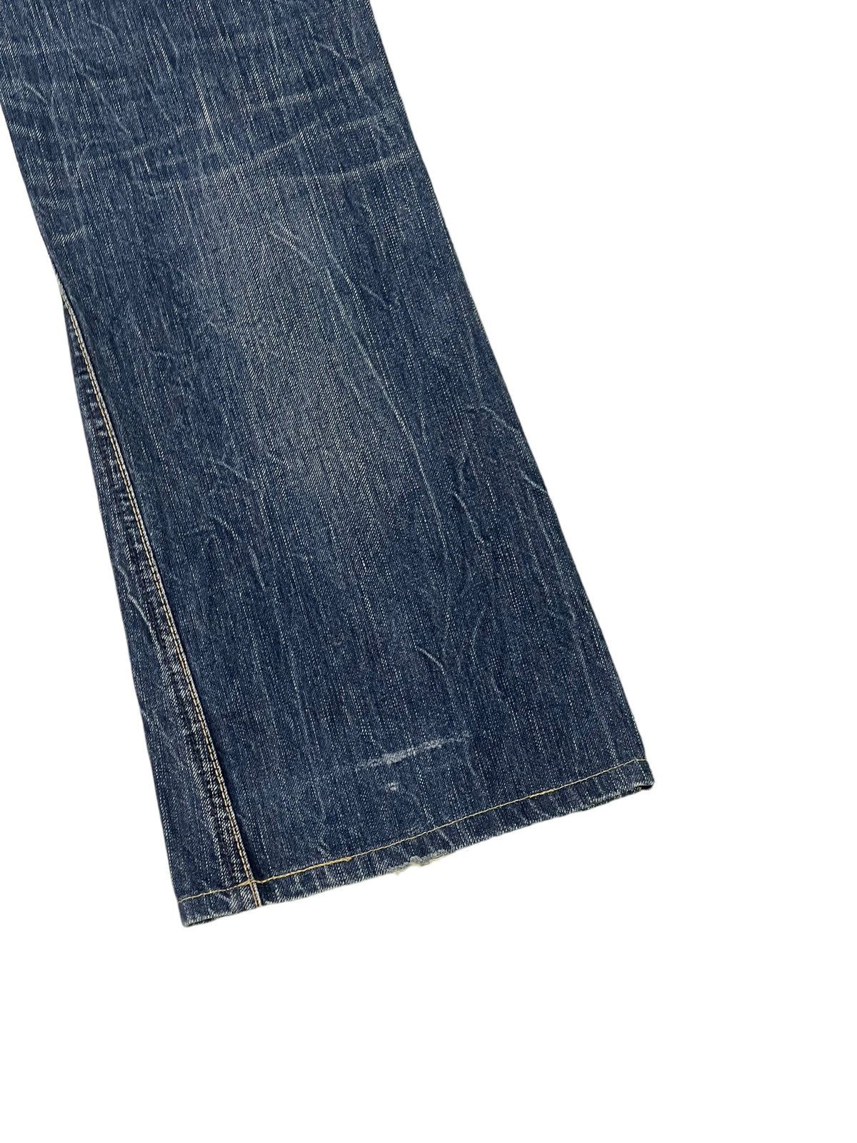 Edwin Flare Jeans Edwin Distress Denim Low Rise Boot Cut 3🟦5 Size US 30 / EU 46 - 14 Thumbnail
