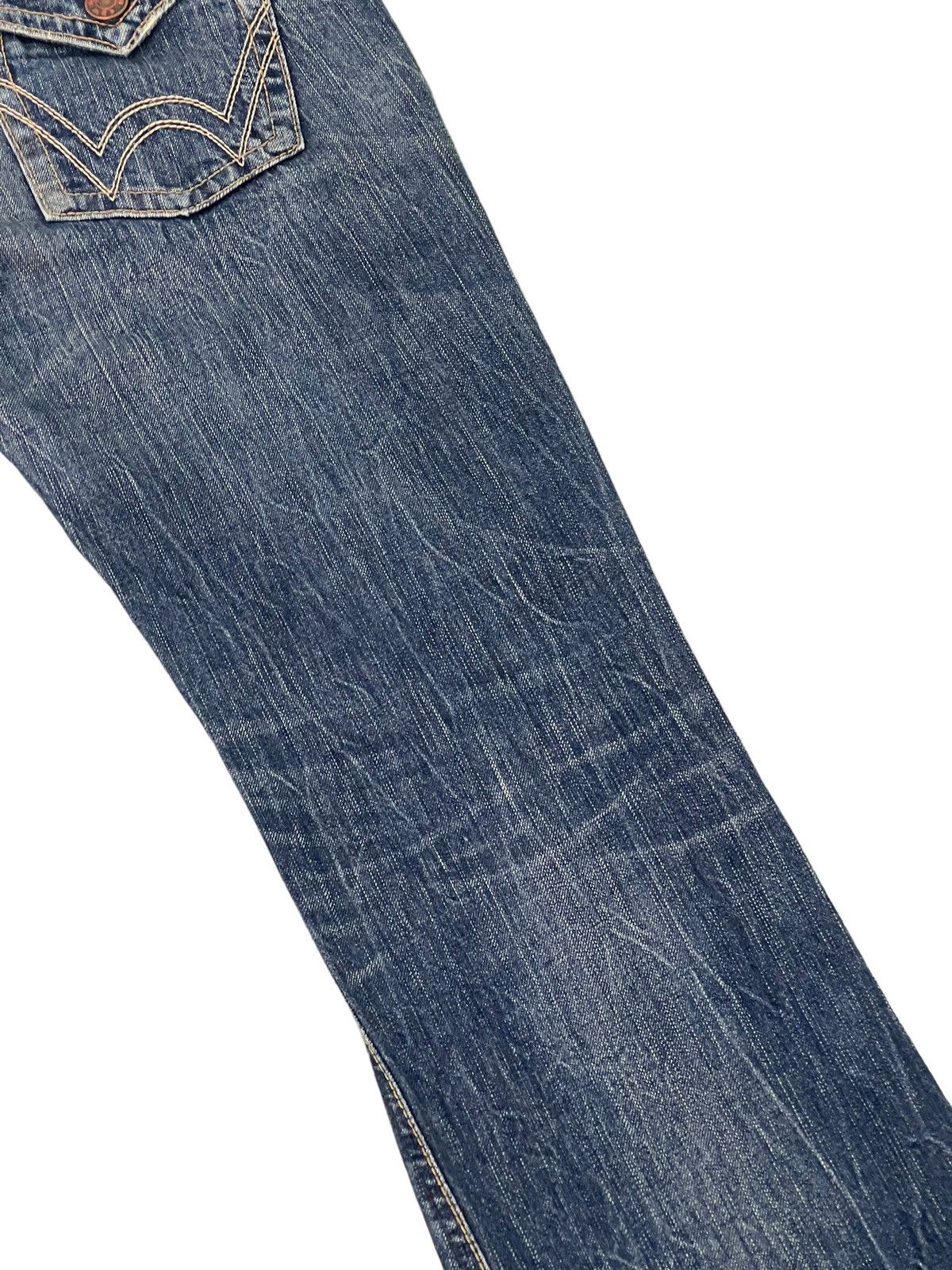 Edwin Flare Jeans Edwin Distress Denim Low Rise Boot Cut 3🟦5 Size US 30 / EU 46 - 17 Thumbnail