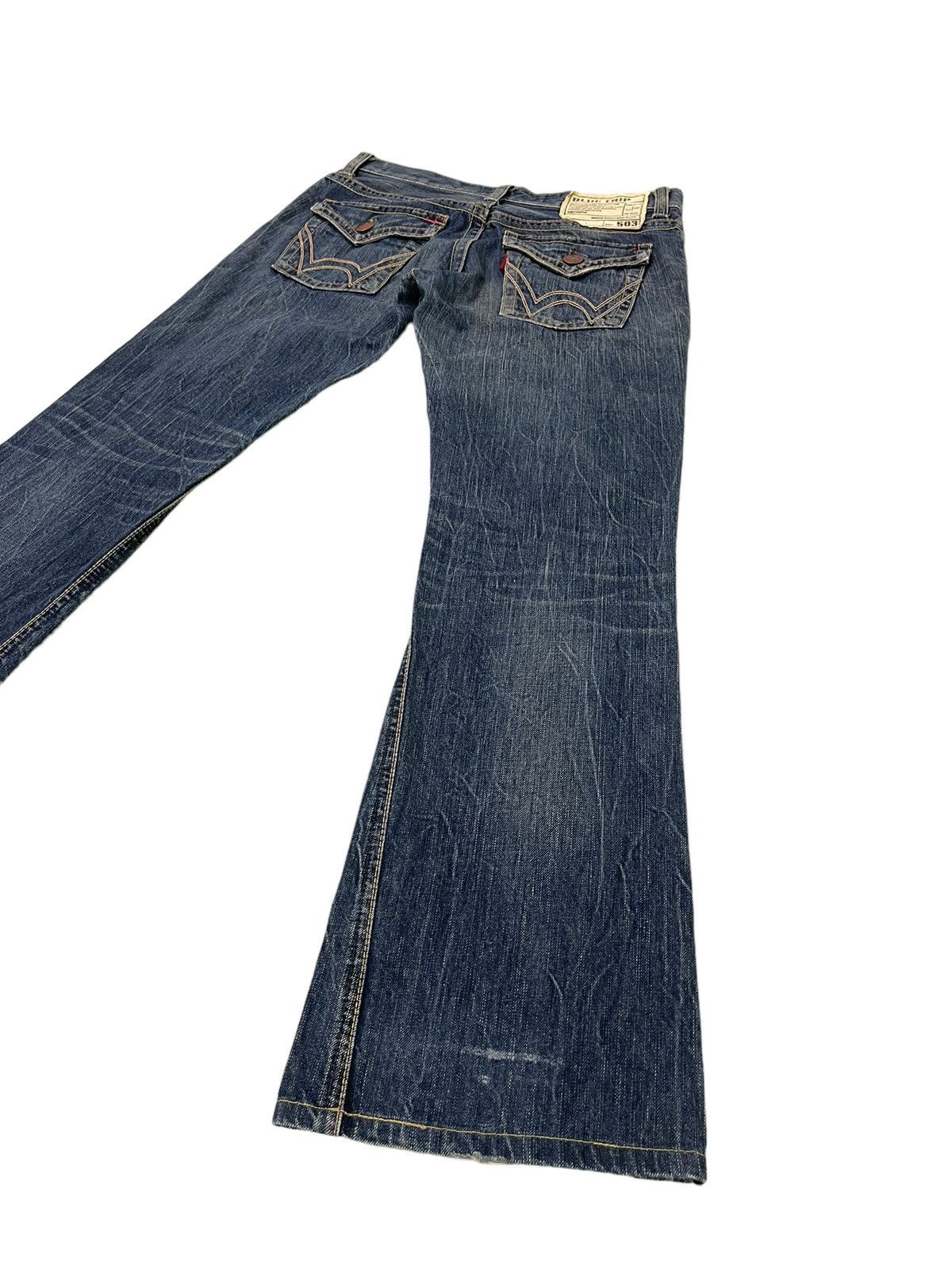 Edwin Flare Jeans Edwin Distress Denim Low Rise Boot Cut 3🟦5 Size US 30 / EU 46 - 13 Thumbnail