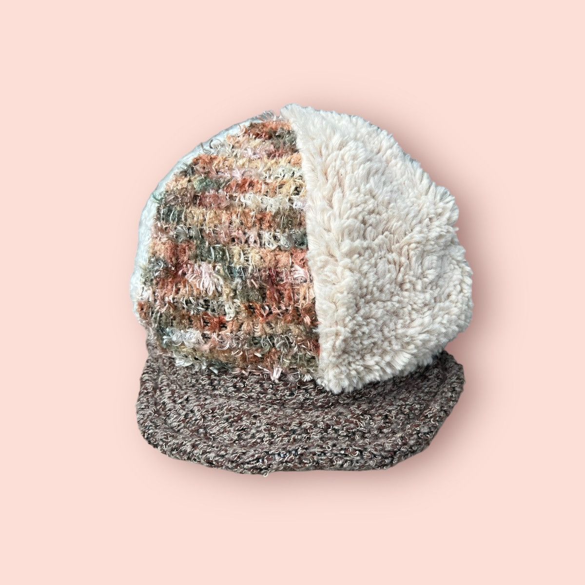 Japanese Brand × Vintage VINTAGE MULTI PANEL FLEECE GATSBY HAT Size ONE SIZE - 4 Thumbnail