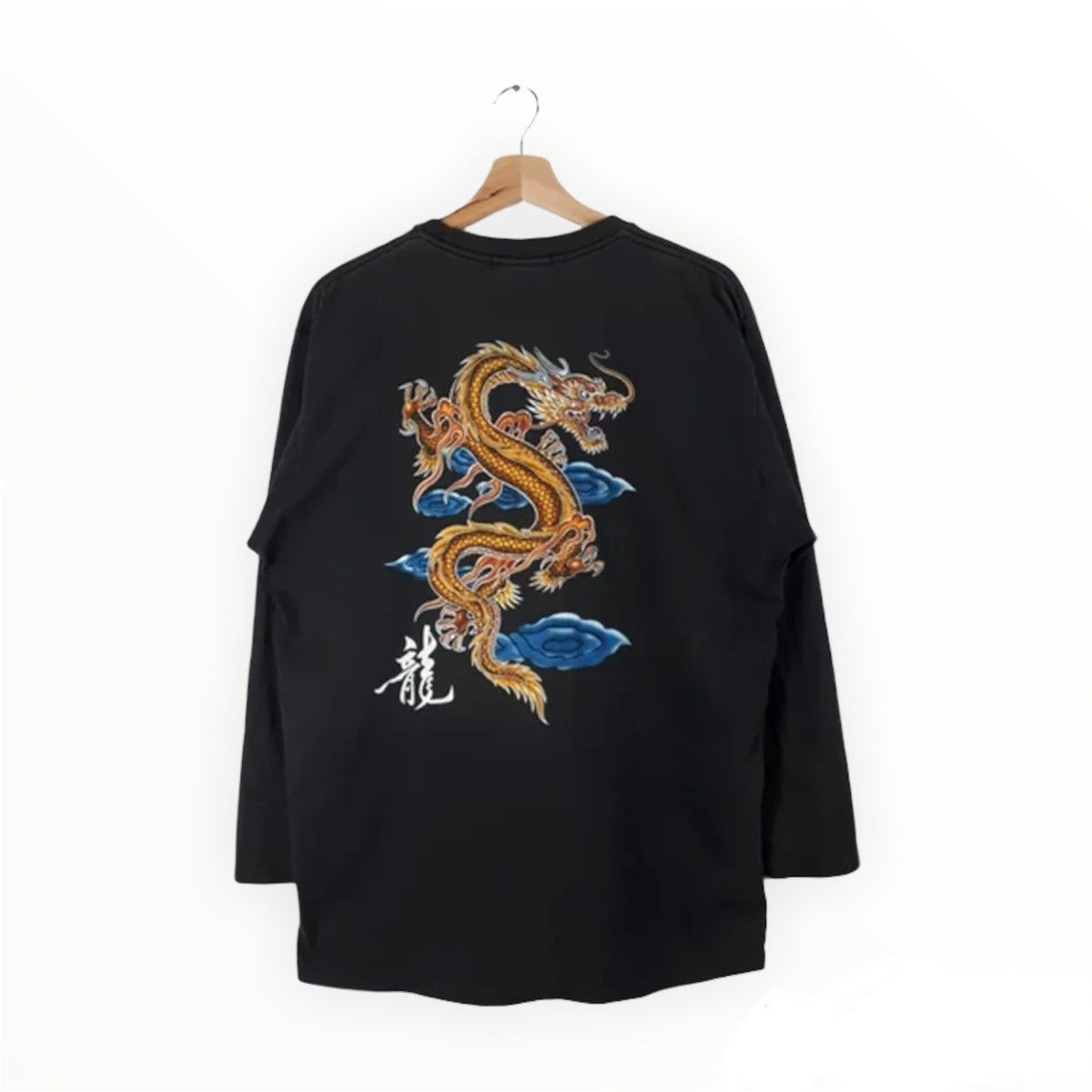 Dragonfly × Japanese Brand × Vintage Vintage Sukajan Style Dragon Double Side Graphic L/S Tee Size US M / EU 48-50 / 2 - 2 Thumbnail