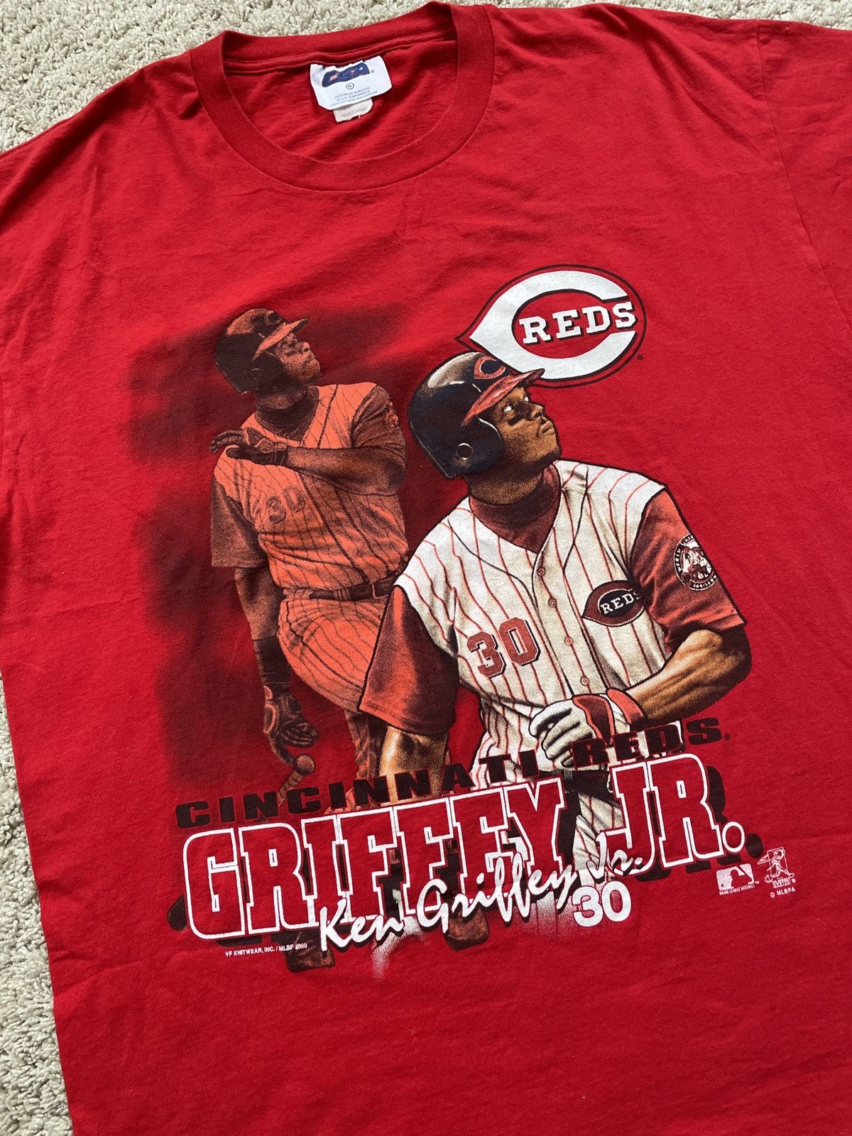 MLB × Vintage Ken Griffey Jr CSA Tee Shirt XL Red Size US XL / EU 56 / 4 - 2 Thumbnail
