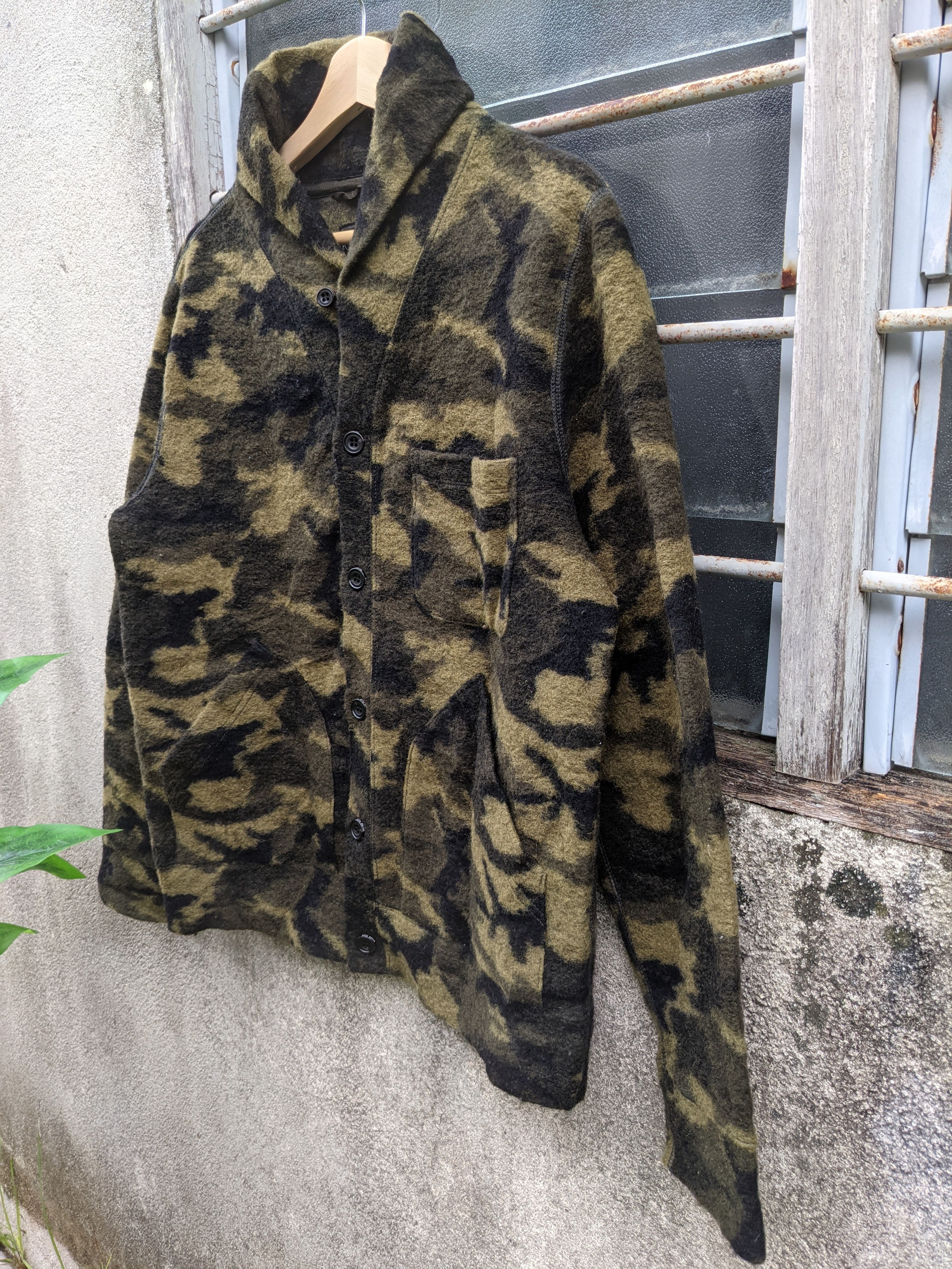 Beams Plus Beams Plus camouflage wool cardigan jacket Size US L / EU 52-54 / 3 - 3 Thumbnail