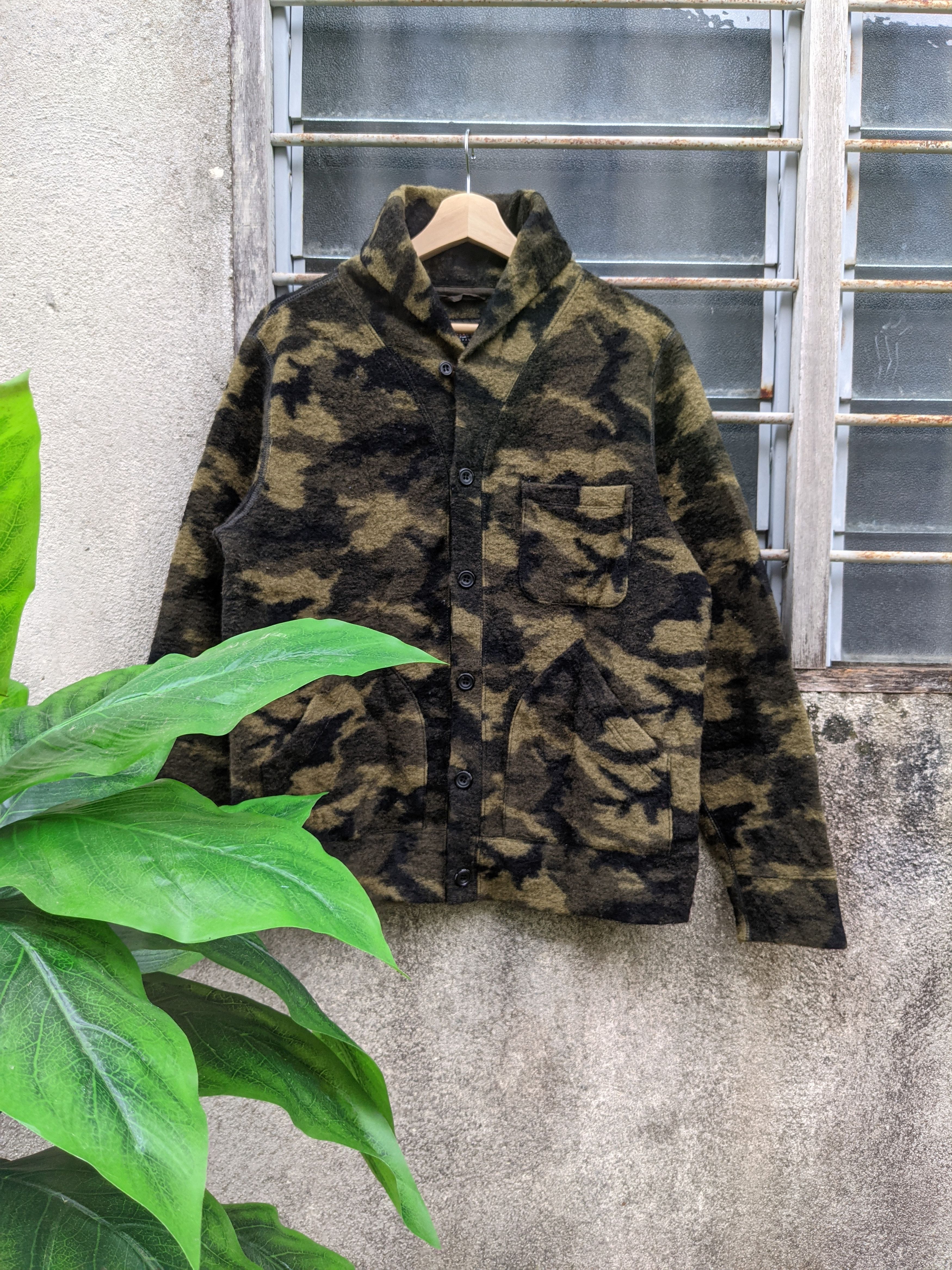 Beams Plus Beams Plus camouflage wool cardigan jacket Size US L / EU 52-54 / 3 - 1 Thumbnail
