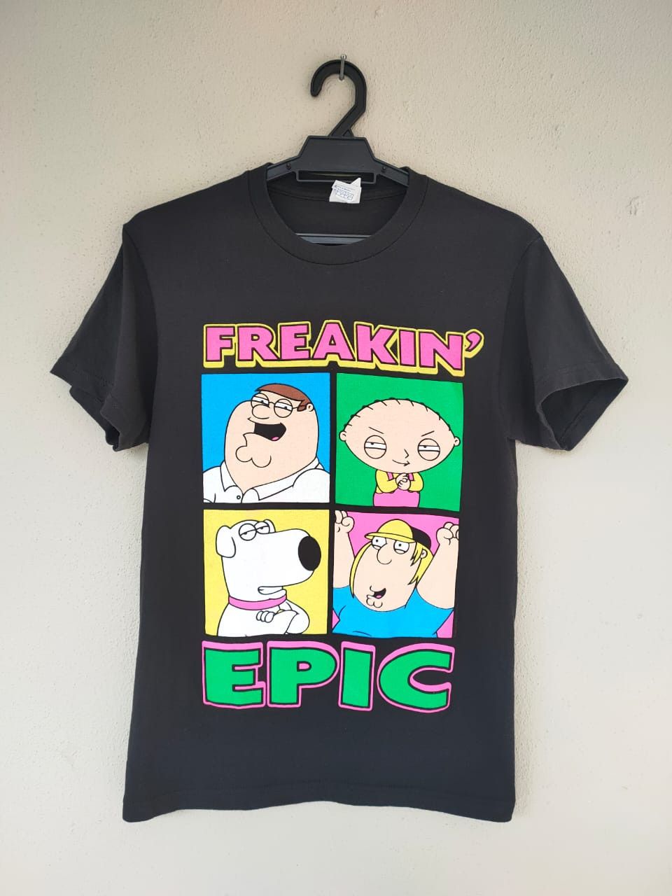 image of Cartoon Network x Delta The Family Guy Cartoon T in Black, Men's (Size Small)