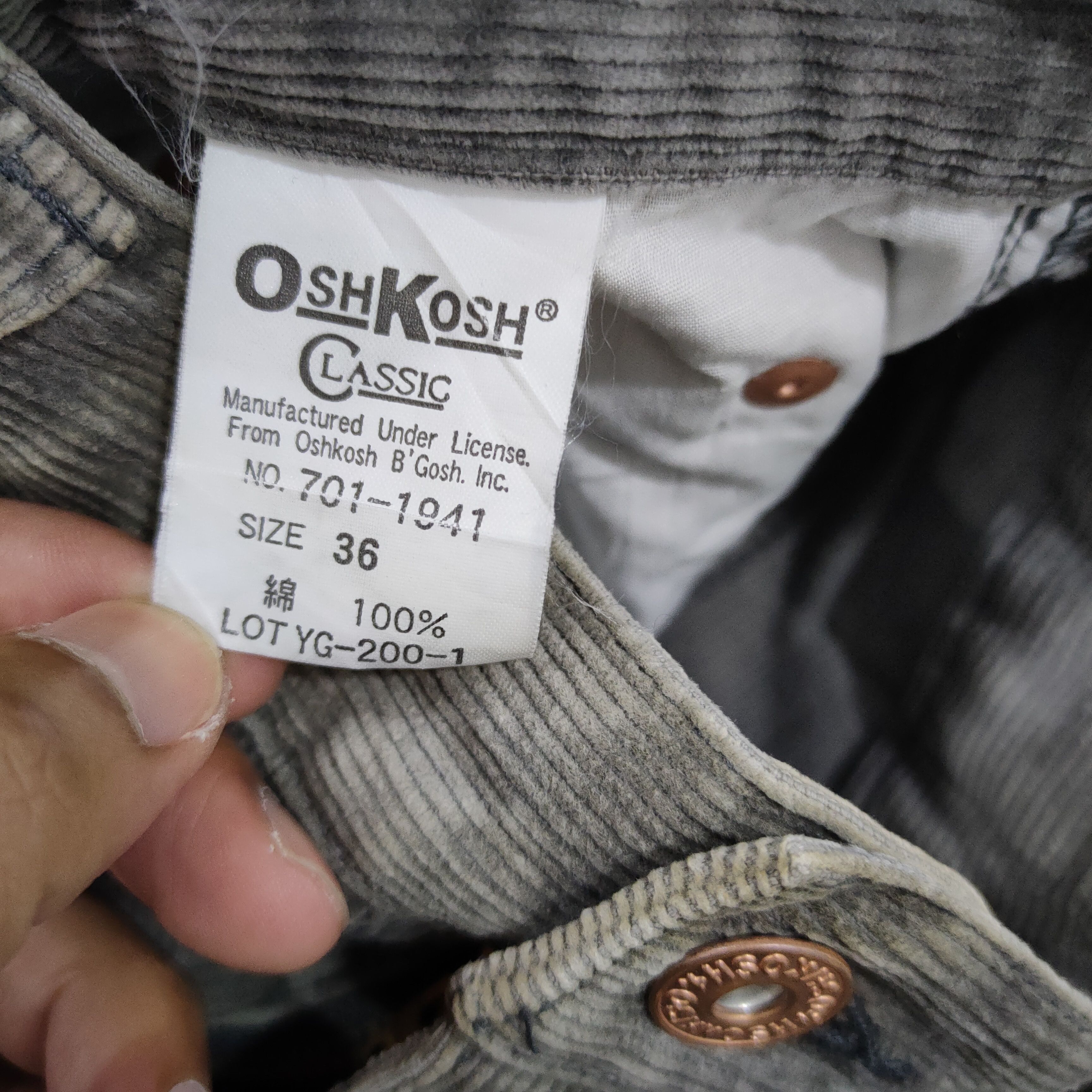 Oshkosh VINTAGE OSHKOSH FADED CORDOROY TROUSERS CHINO PANTS Size US 36 / EU 52 - 15 Thumbnail