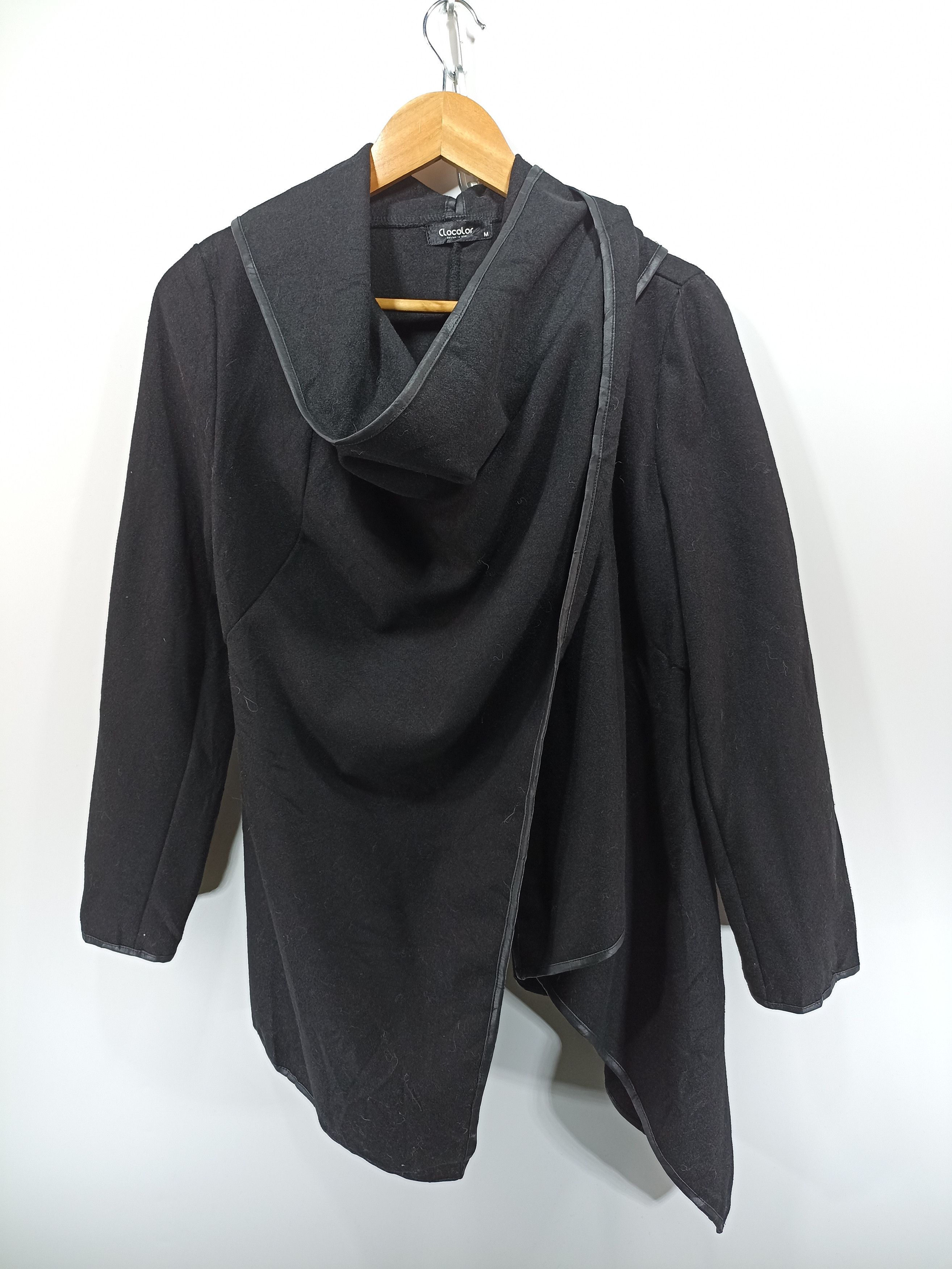 image of Archival Clothing x Avant Garde Clocolor Design In Usa Wool Cloaks Inspired in Black, Women's (Size