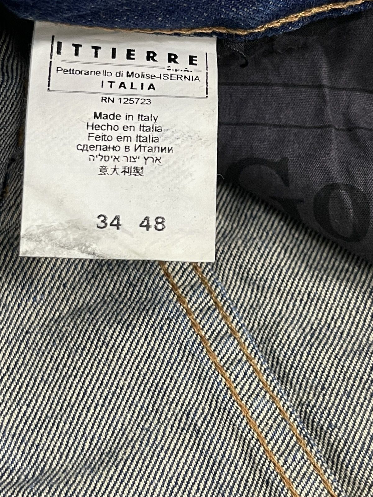 John Galliano Made in Italy Galliano Newspaper Patch Jeans Regular 9🟦 Size US 33 - 15 Thumbnail